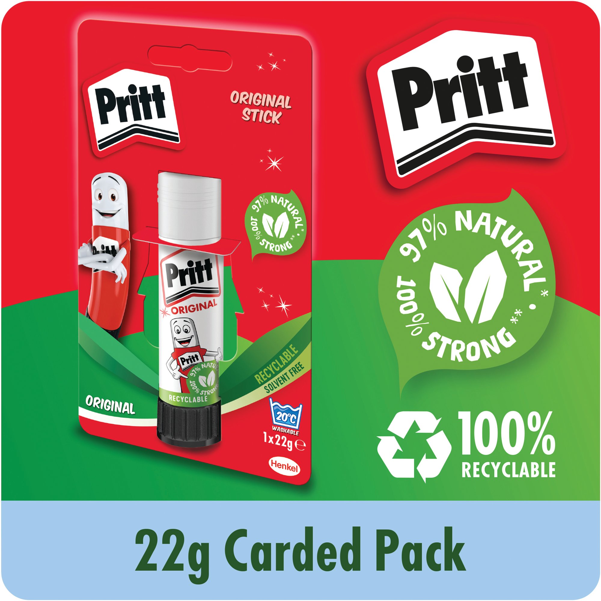 PRITT STICK MEDIUM 22GM CARDED PK12