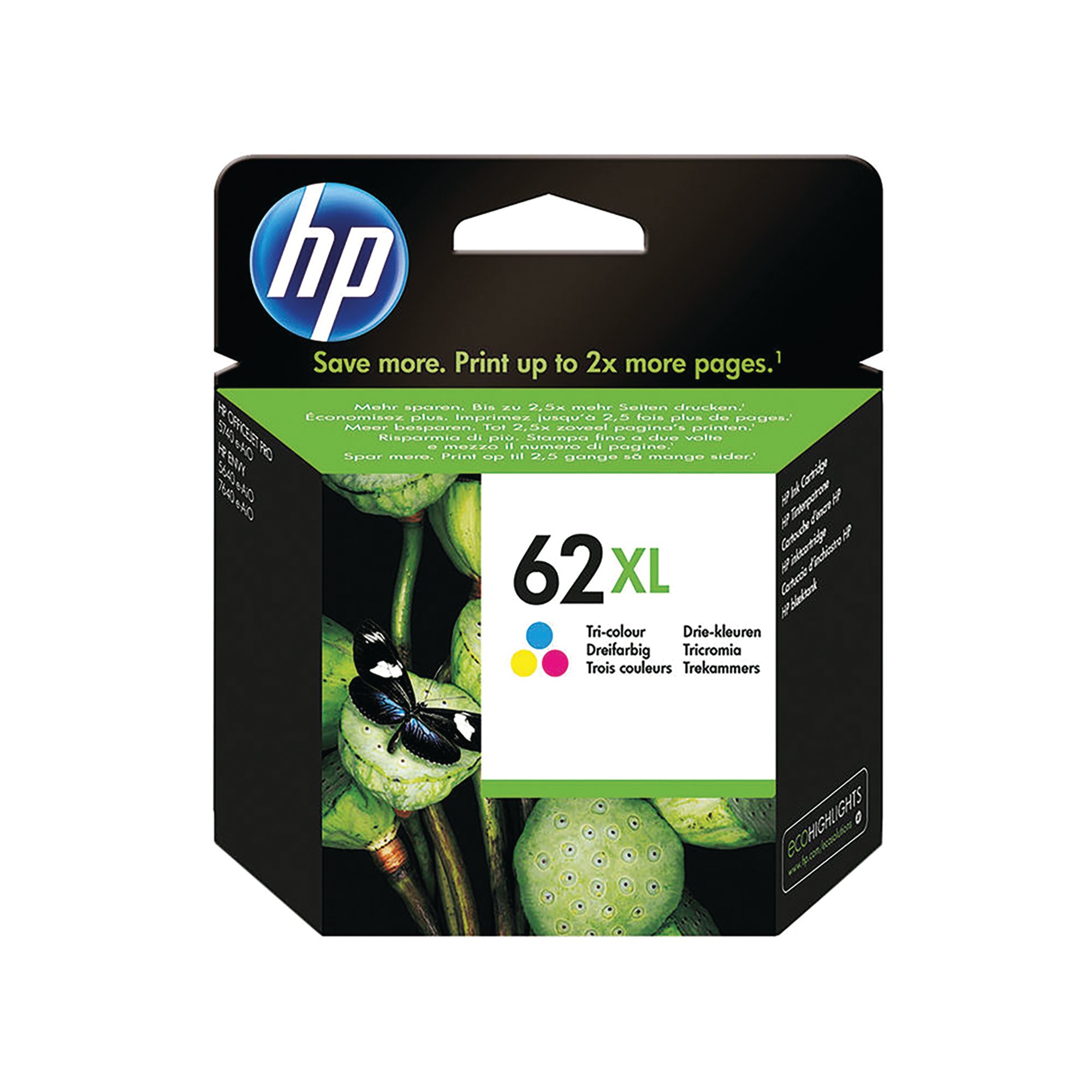 HP 62XL INK CART HY TRI-COLOR CMY