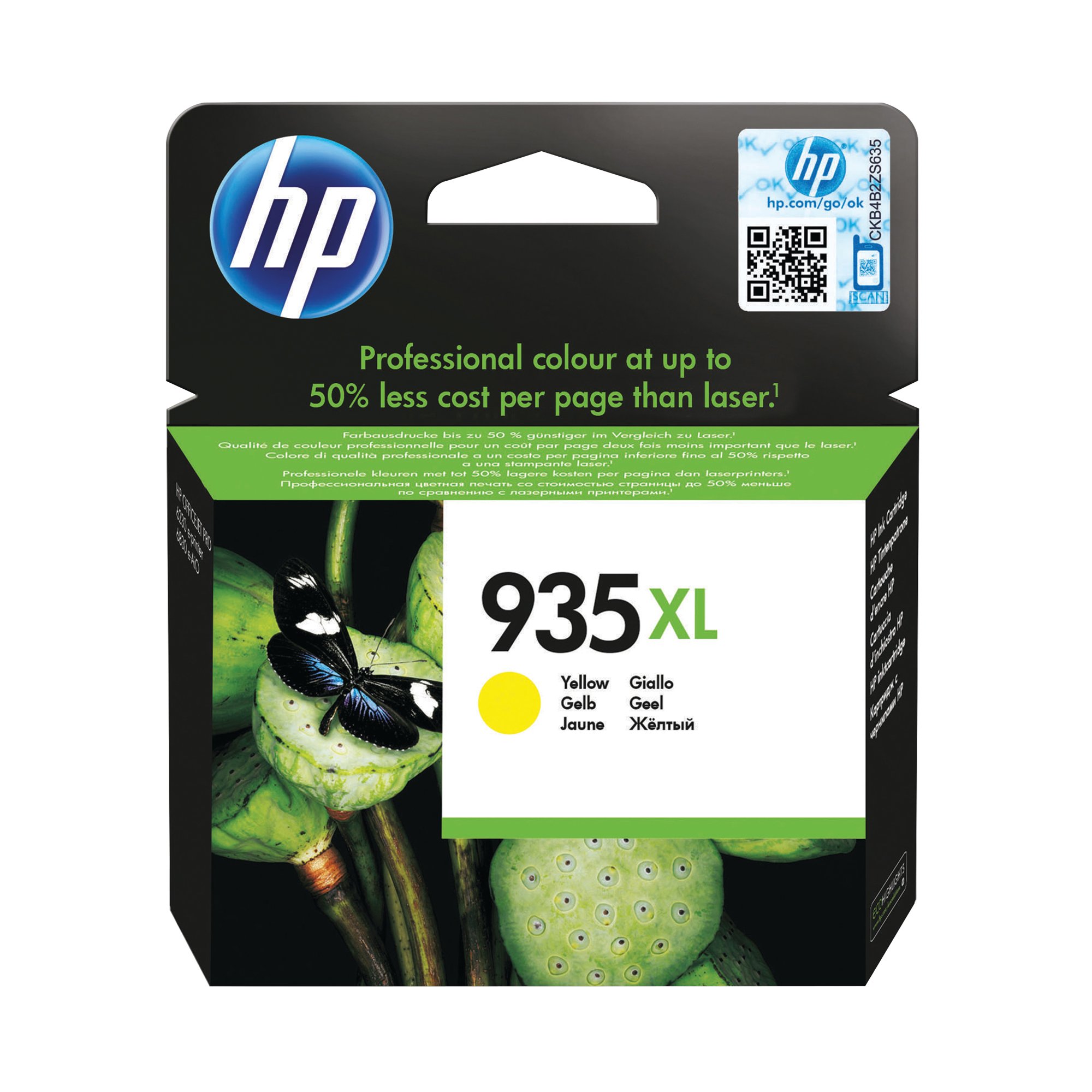 OEM HP C2P26AE (935XL) INK R YELLOW 825
