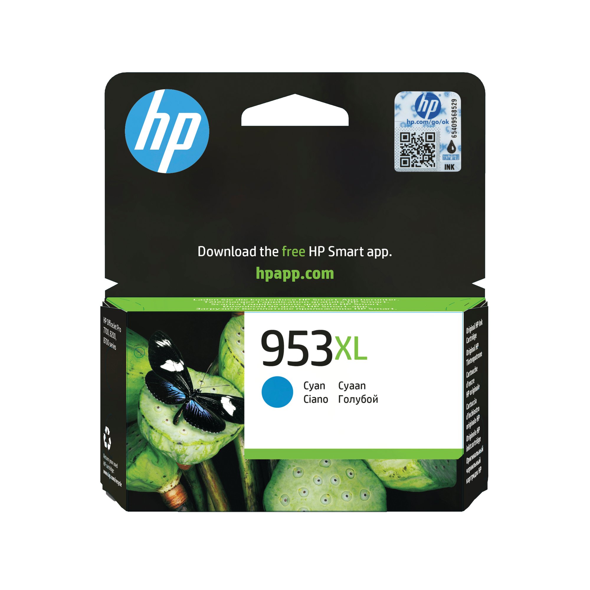 HP 953XL ORIG INK CART HY CY F6U16AE