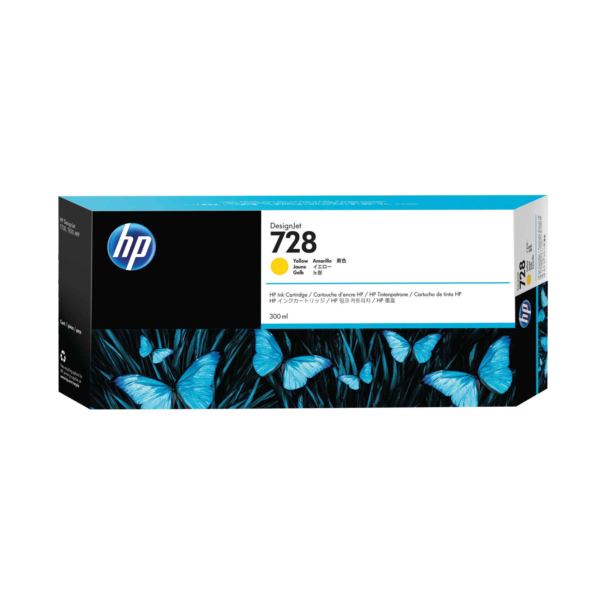 HP 728 ORIGINAL INK CART YLW