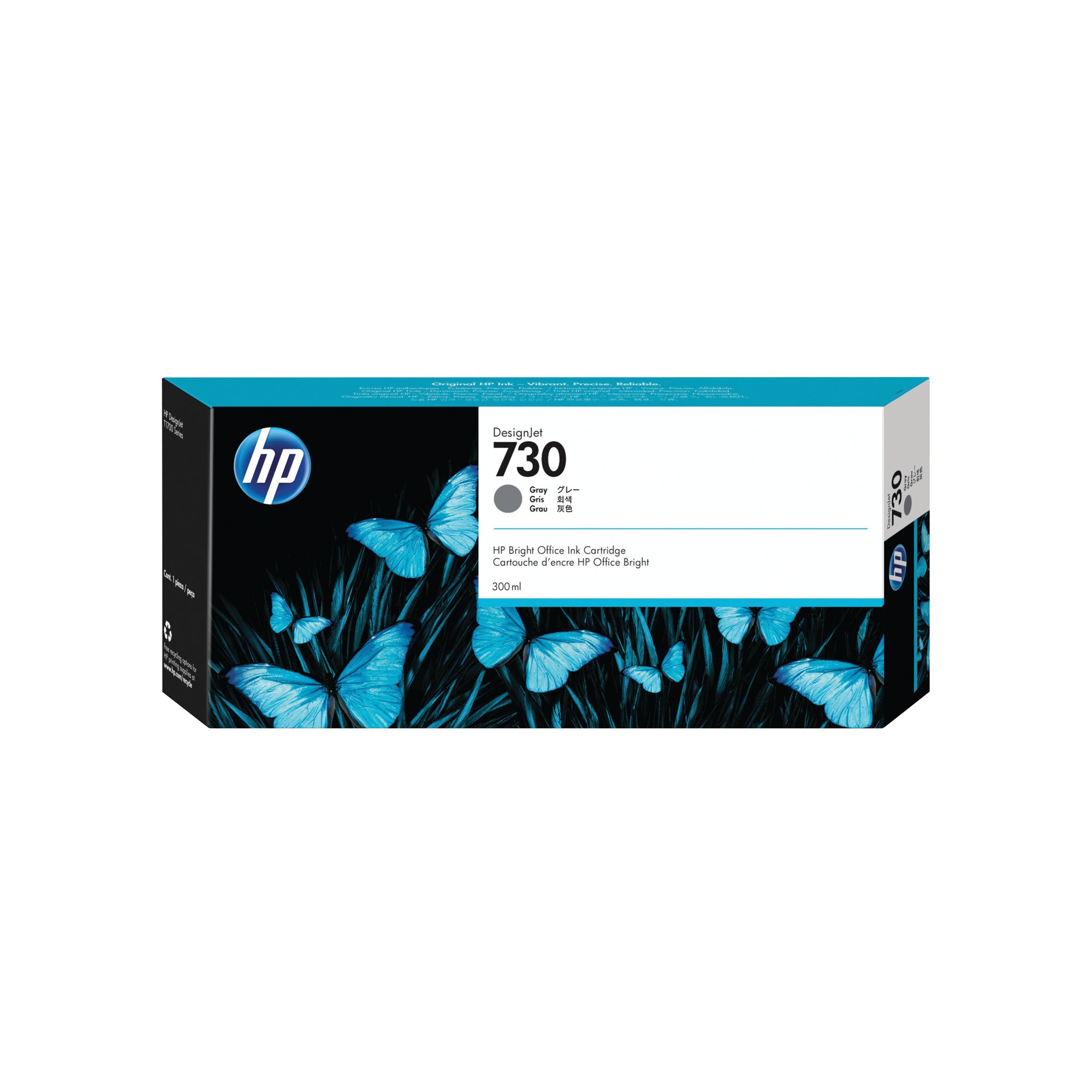 HP 730 GREY INK CARTRIDGE 300ML