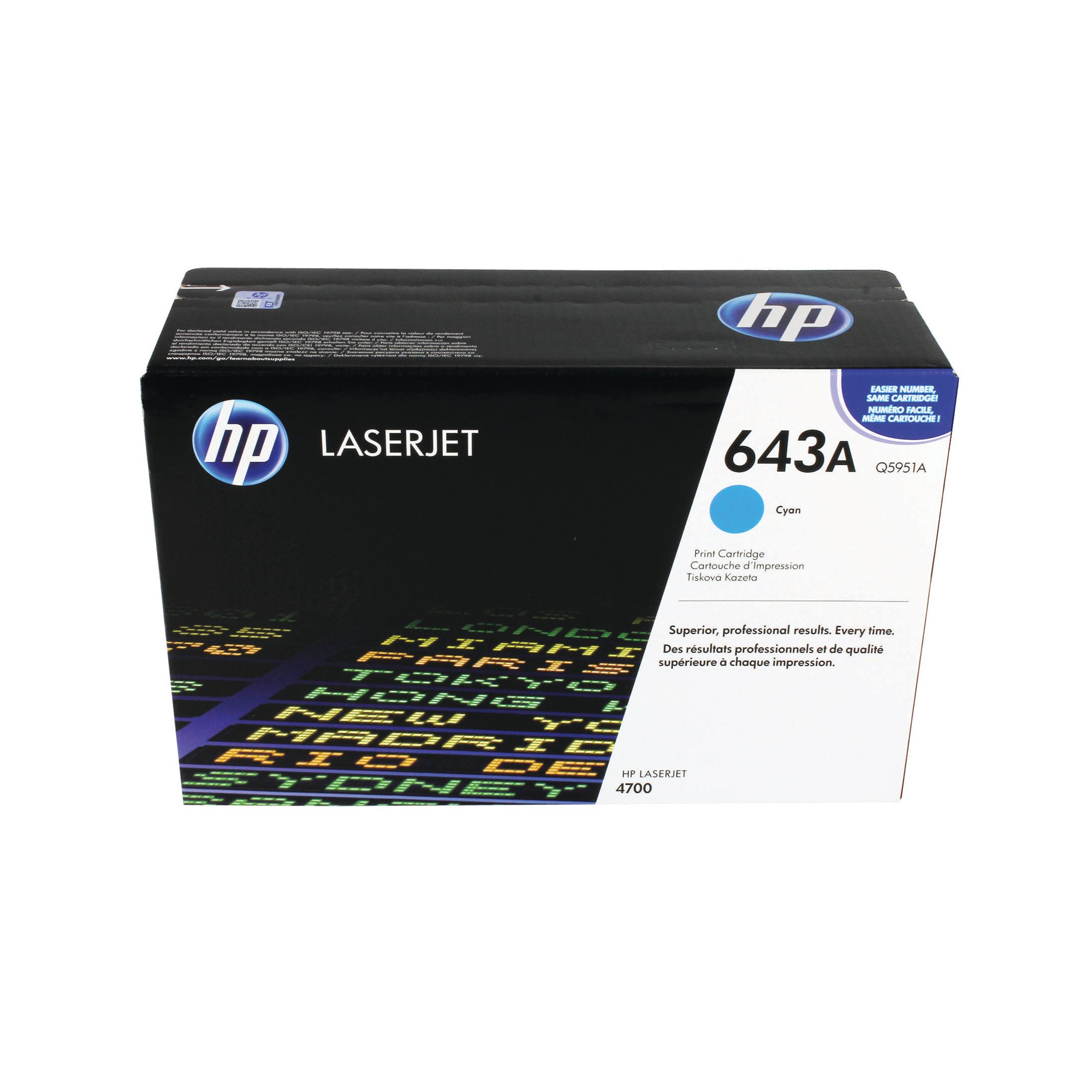 HP 643A LASERJET TONER CYAN Q5951A