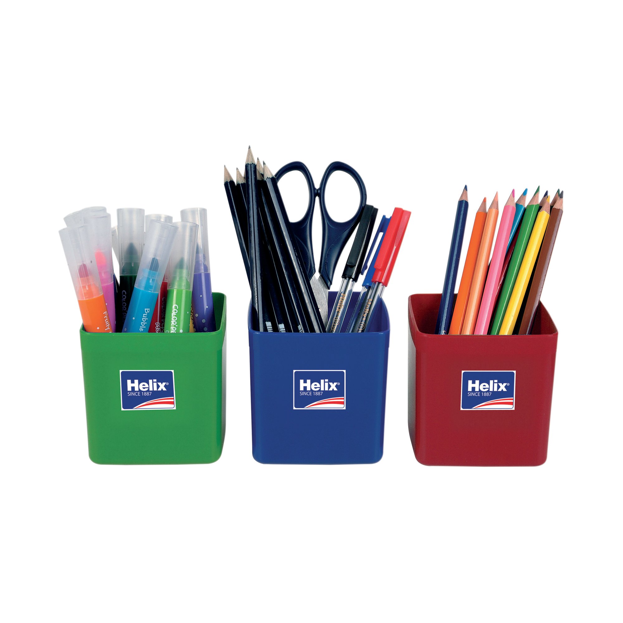 HELIX PENCIL POTS ASSORTED PK12