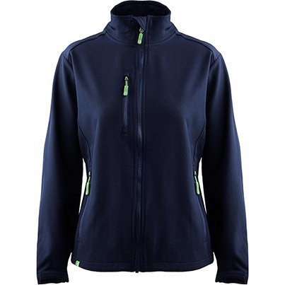 WOMENS NAVY SOFTSHELL JACKET 18