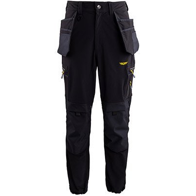 TECH MENS BLACK CARGO TROUSERS 3XL