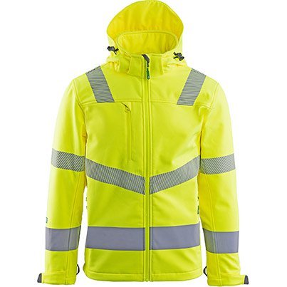 YLW HI-VIS SOFTSHELL JACKET XL