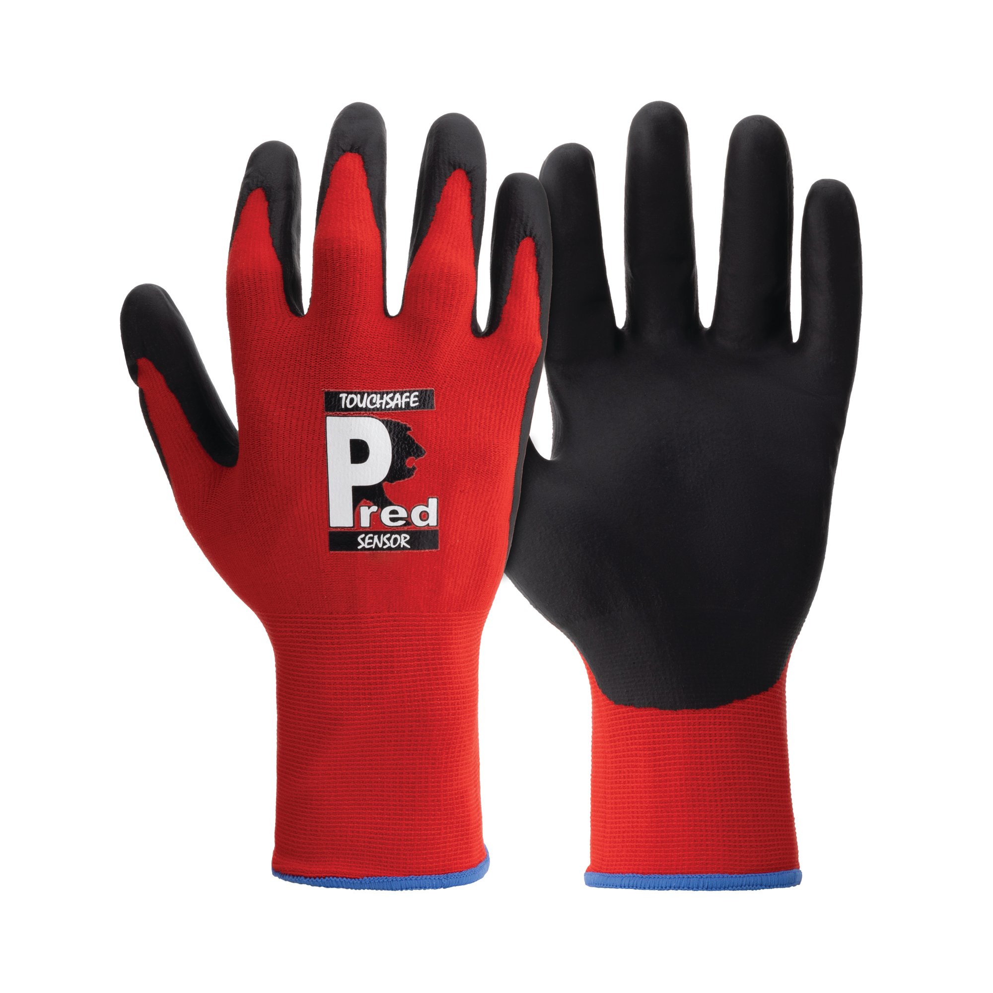PRED SENSOR GLOVE 1PR RED 9 PK10
