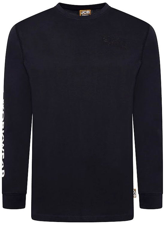 JCB BANNER L/S TSHIRT NAVY L
