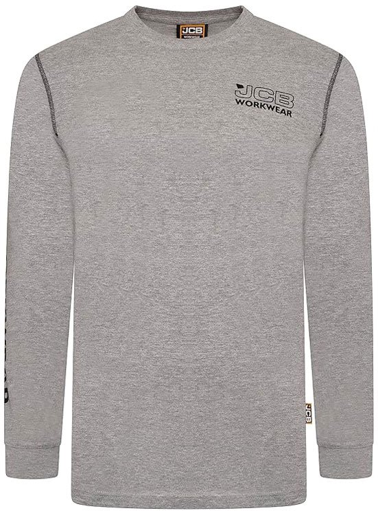 JCB BANNER L/S TSHIRT GREY L