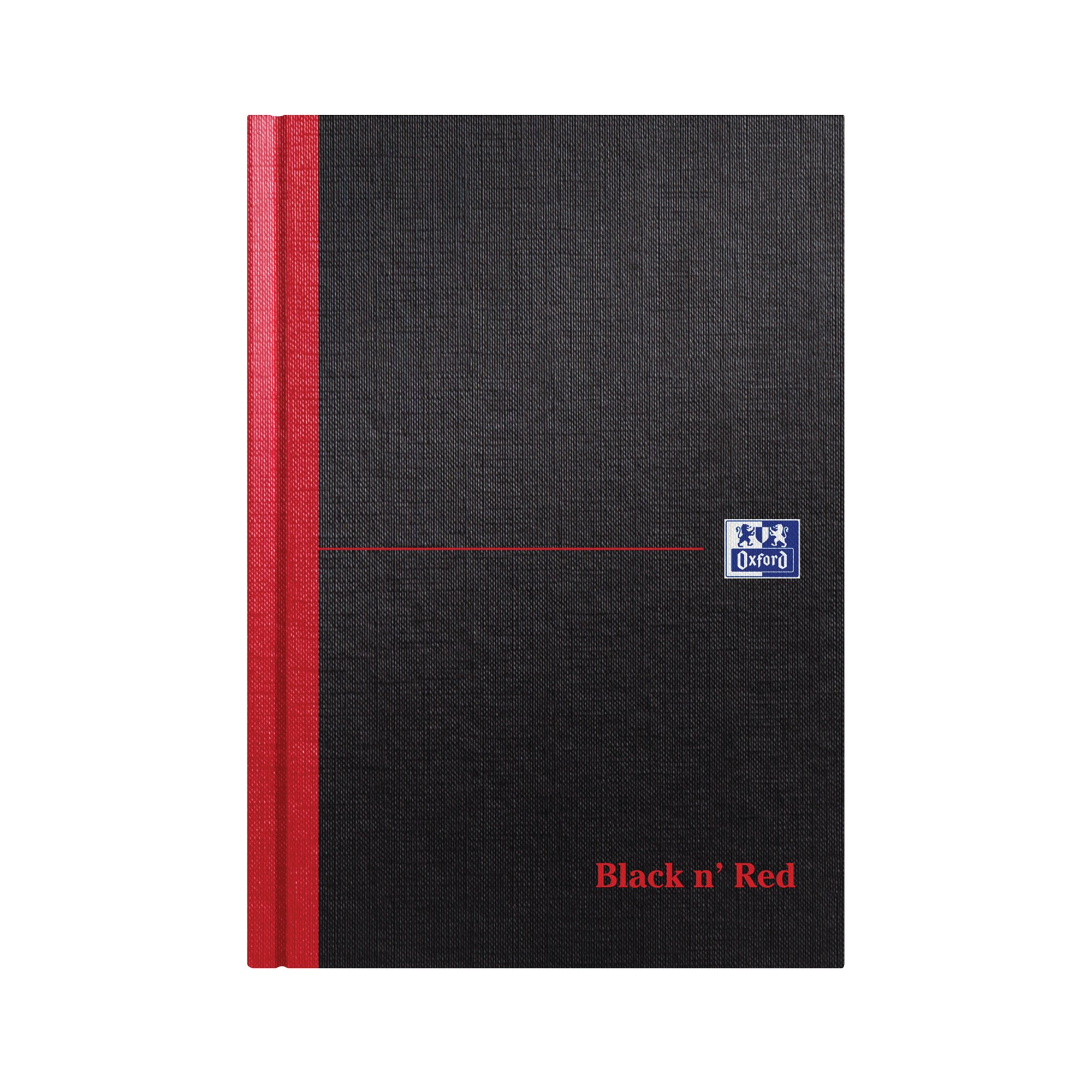 BLACK N RED SINGLE CASH BOOK A5 PK5