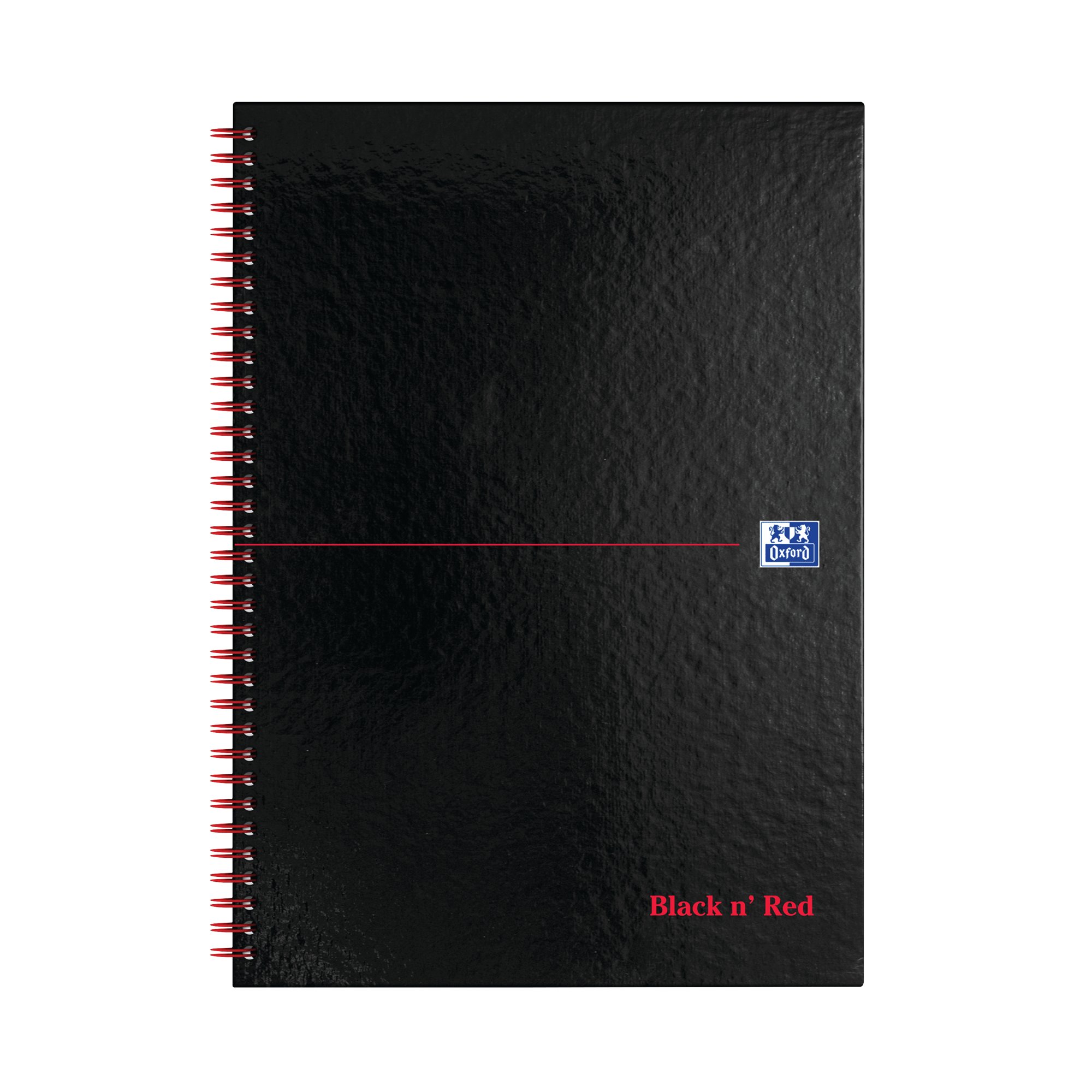 BLACK N RED HB WIRE SQ NOTEBK A4 PK5