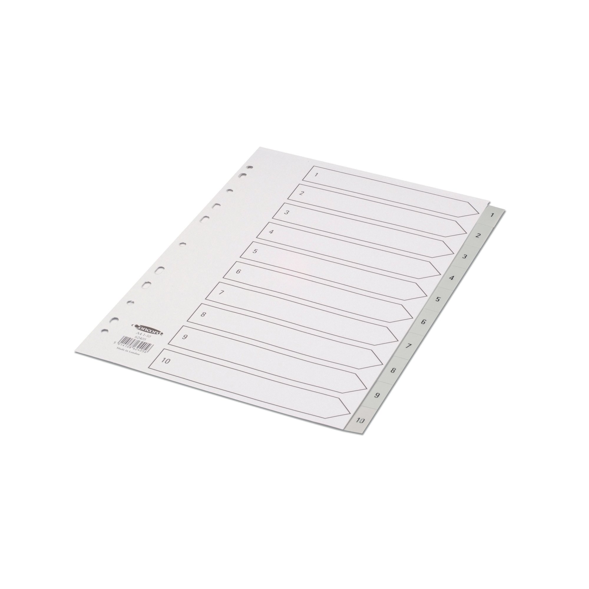 CONCORD POLYPROP DVDRS A4 1-10 GREY