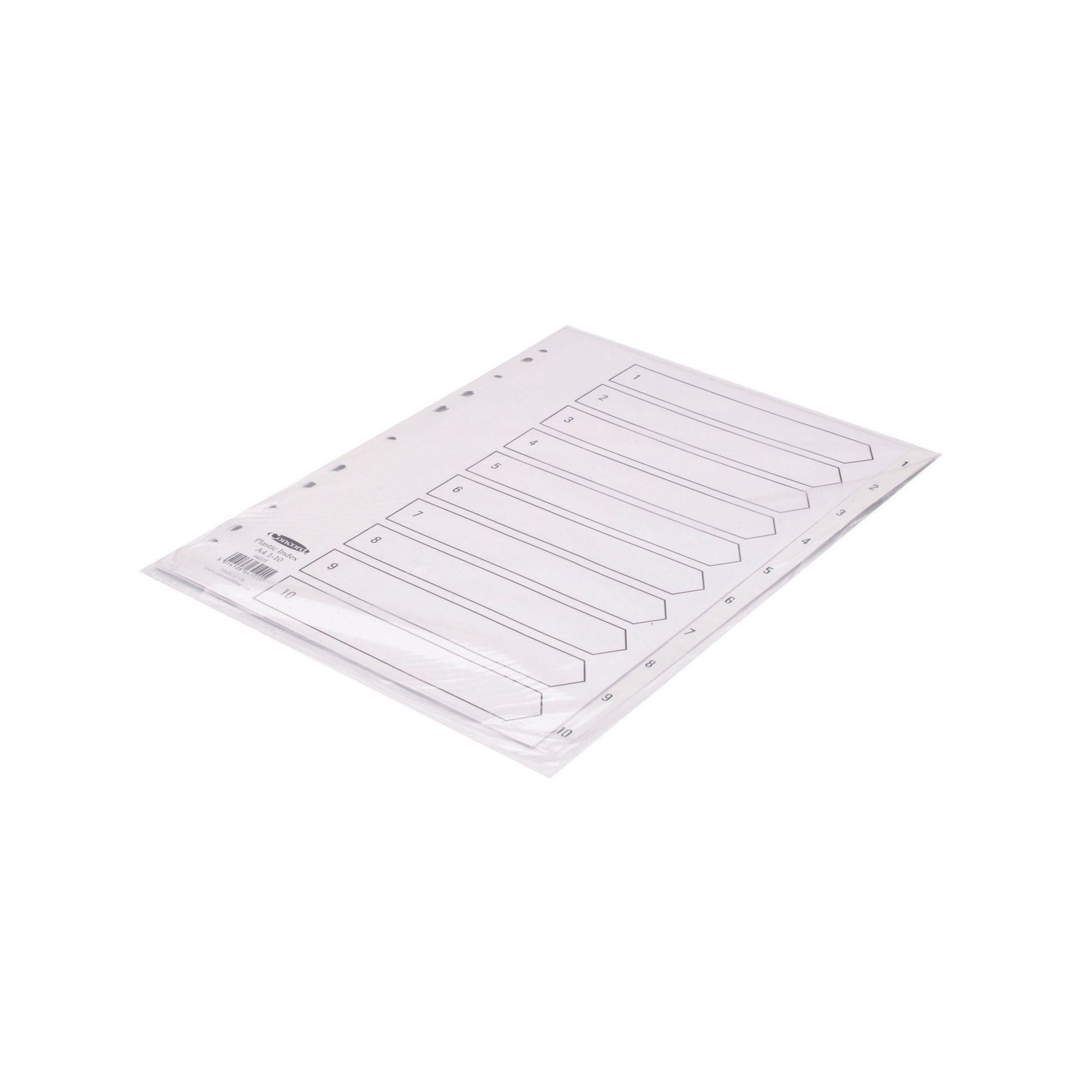 CONCORD PP 1-10 A4 INDEX WHT 64101