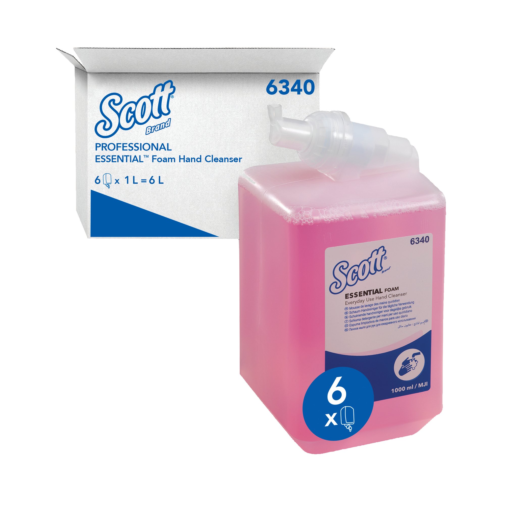 SCOTT HAND SOAP REFILL PINK 1L PK6
