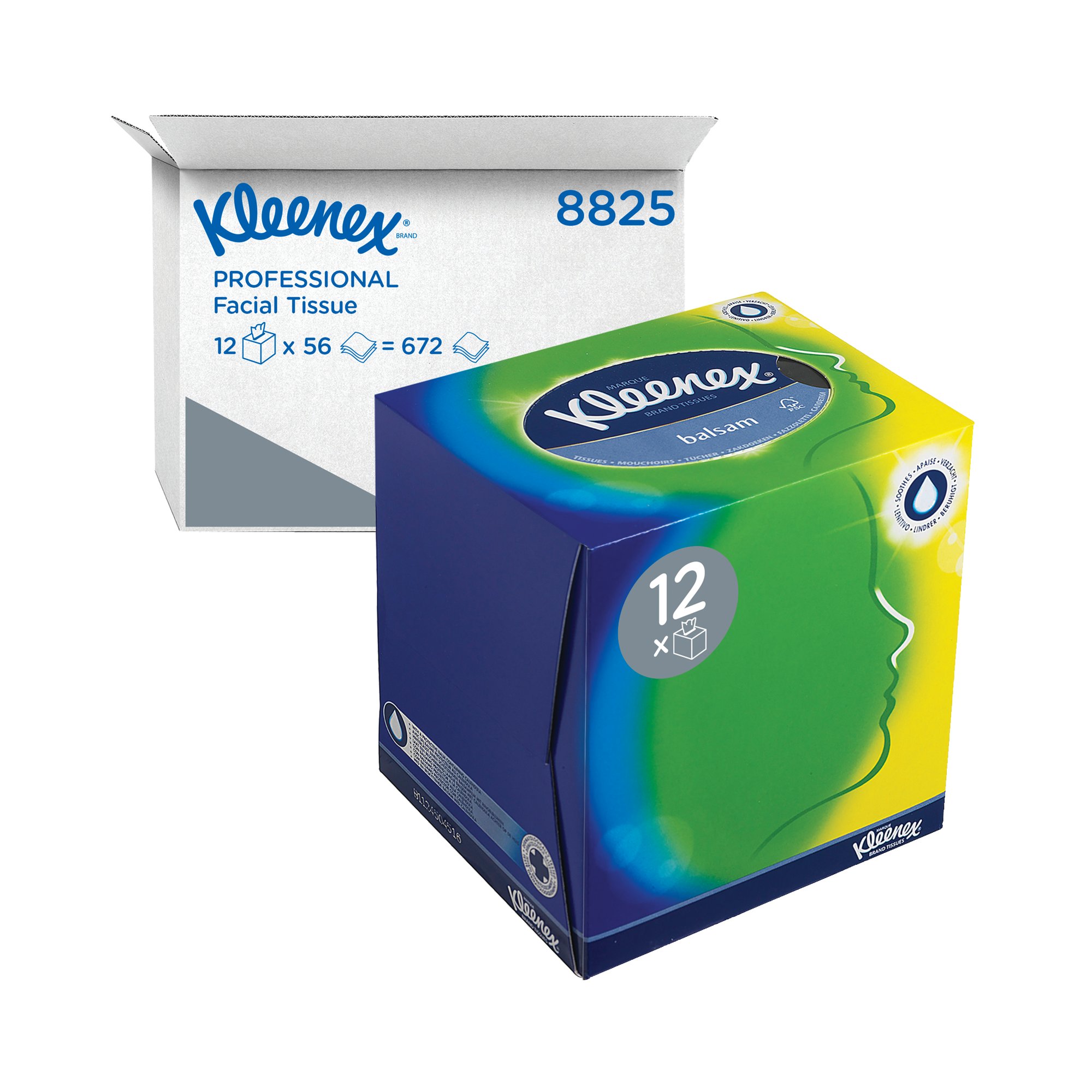 KLEENEX FACIAL TISSUE CUBE PK12 WHT