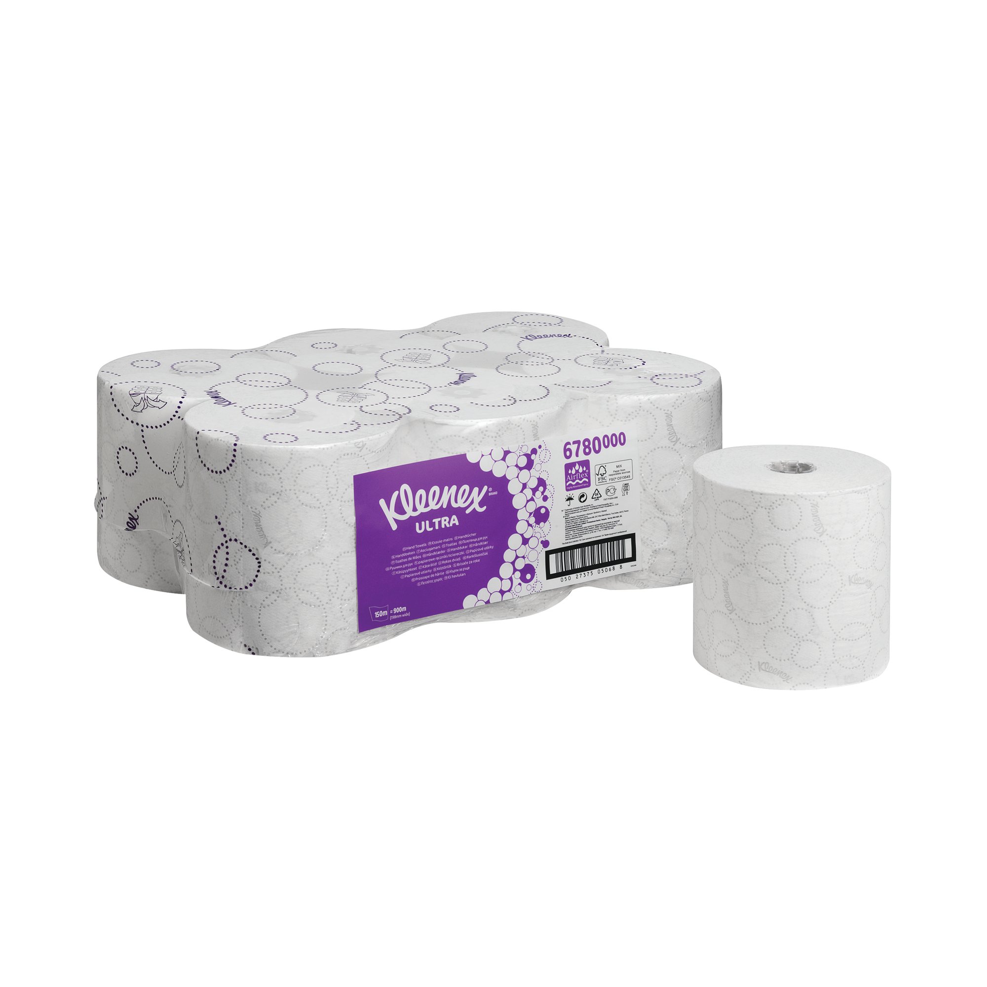 KLEENEX ULTRA TOWEL RLL 150M WHT PK6