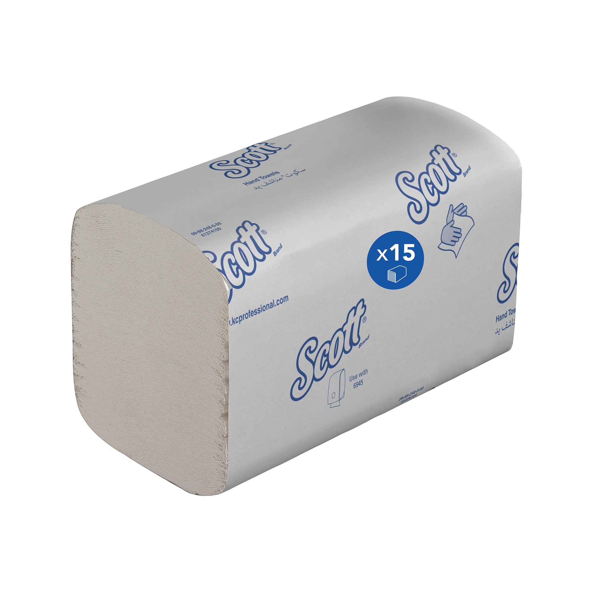 SCOTT ESS INTERFOLD HTOWELS WHT PK15