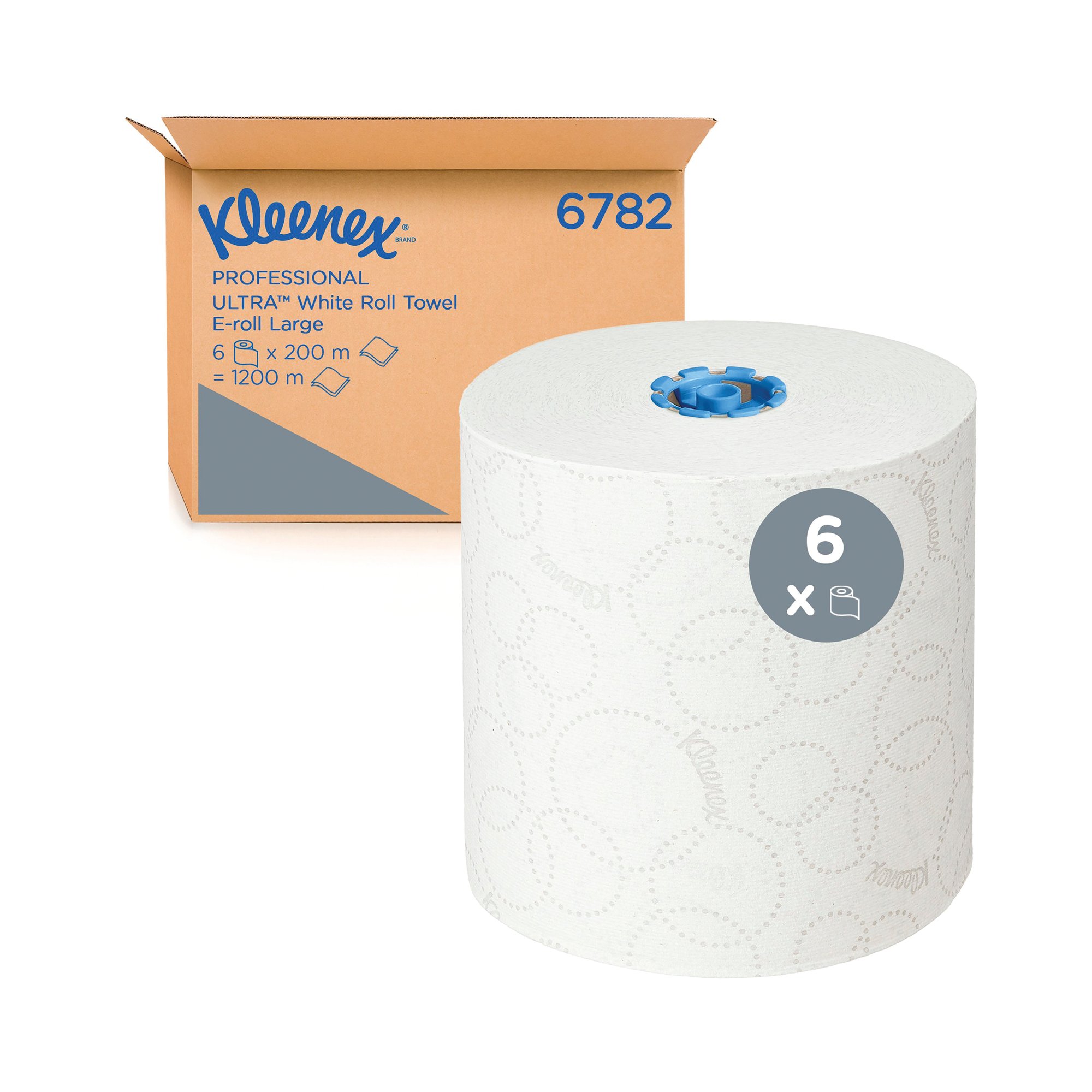 KLEENEX 2PLY H/TWL E-RLL LRG WHT PK6