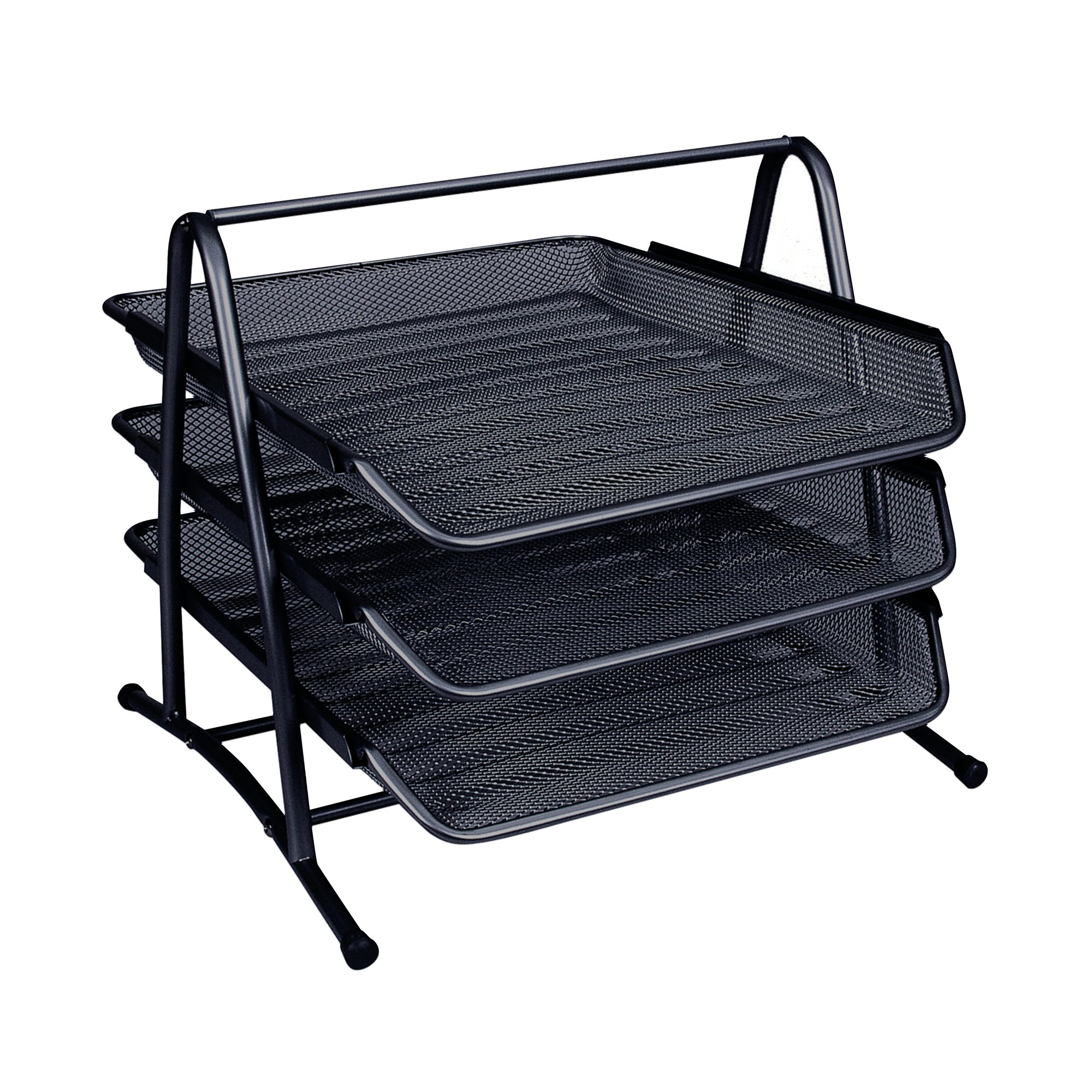 Q-CONNECT 3 TIER LETTER TRAY BLACK