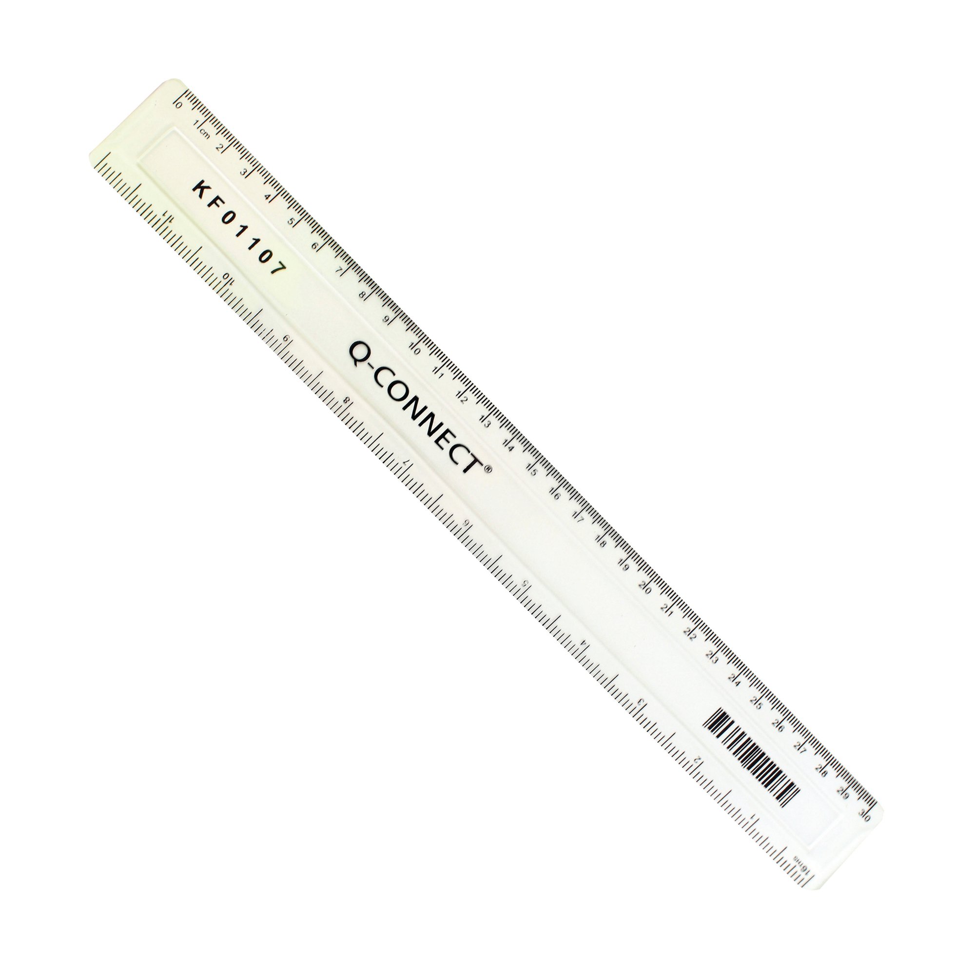 Q CONNECT RULER 30CM CLEAR PK10