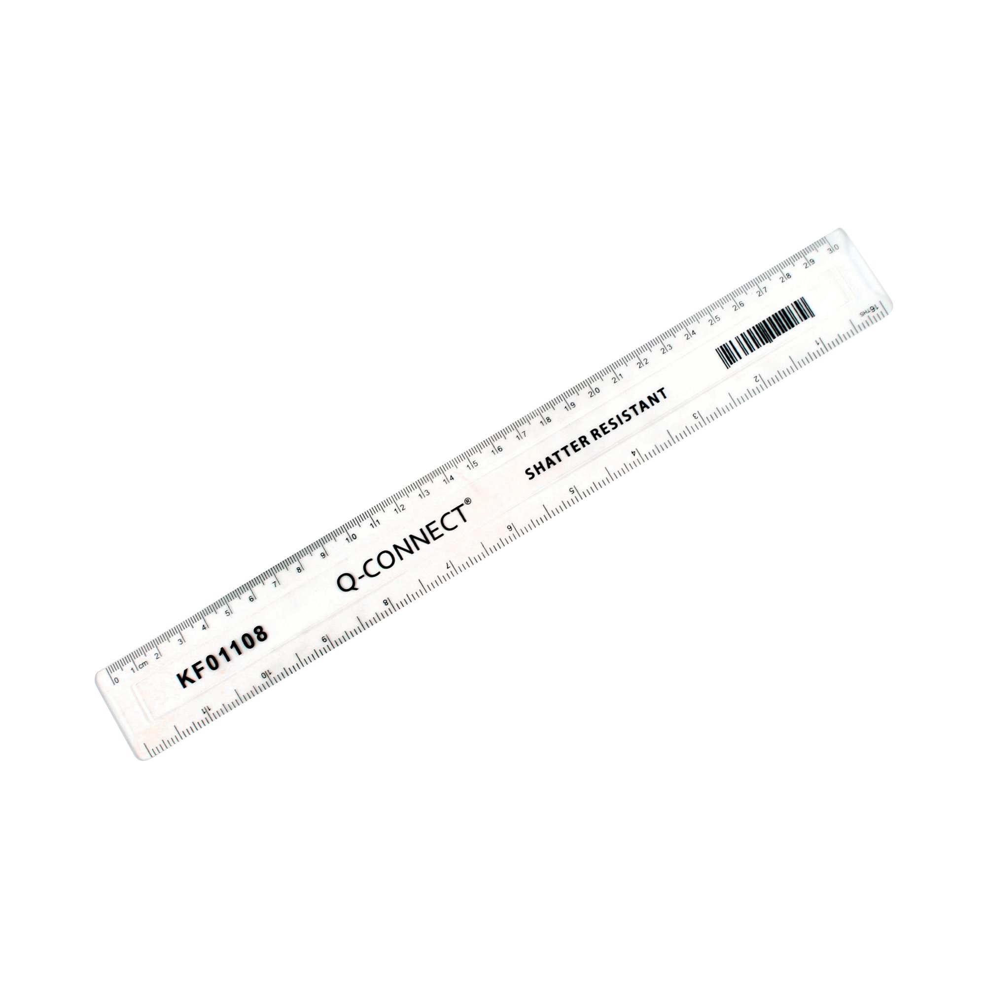 Q CONNECT RULER SHATTERPRF 30CM PK10
