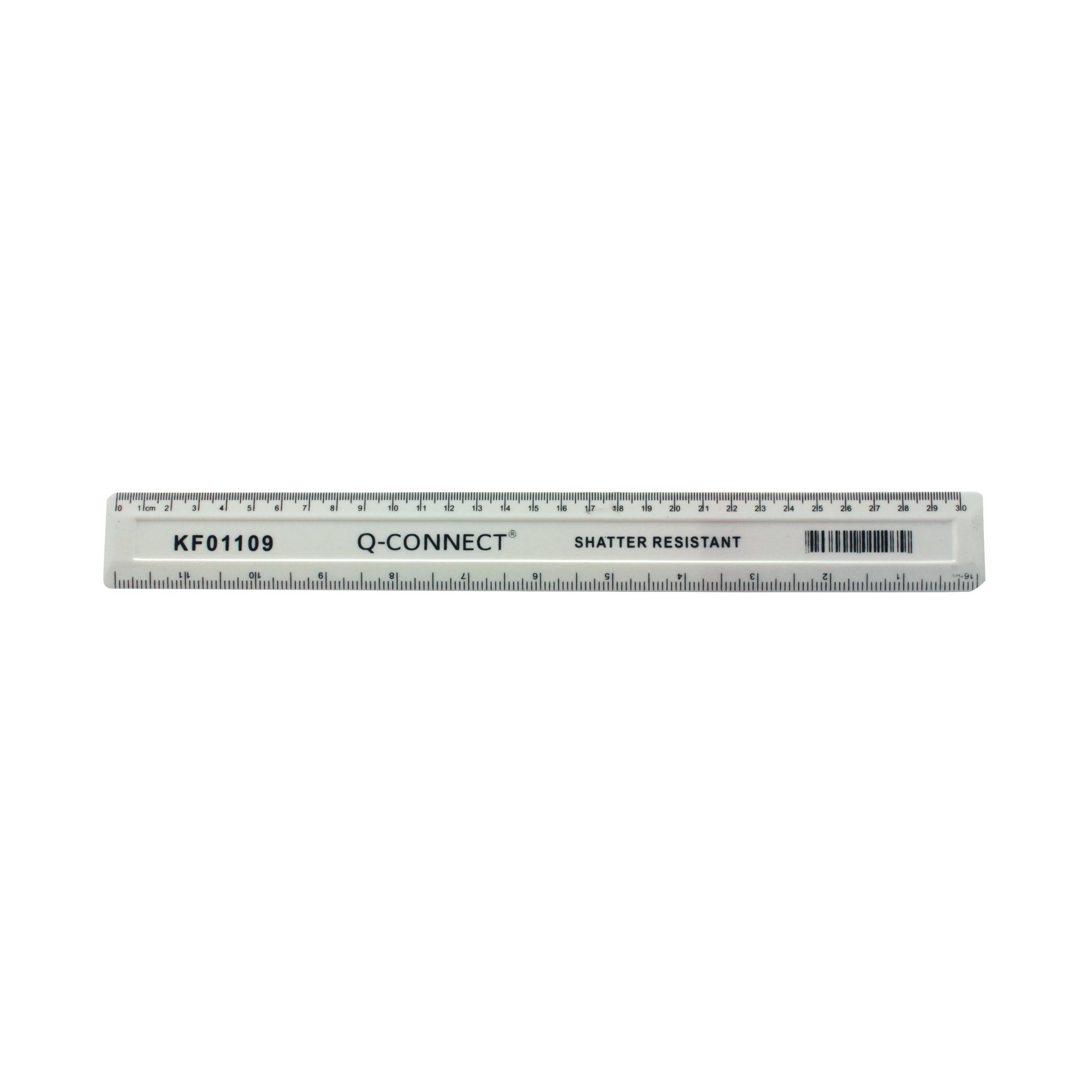Q CONNECT RULER SHATTERPRF 30CM PK10