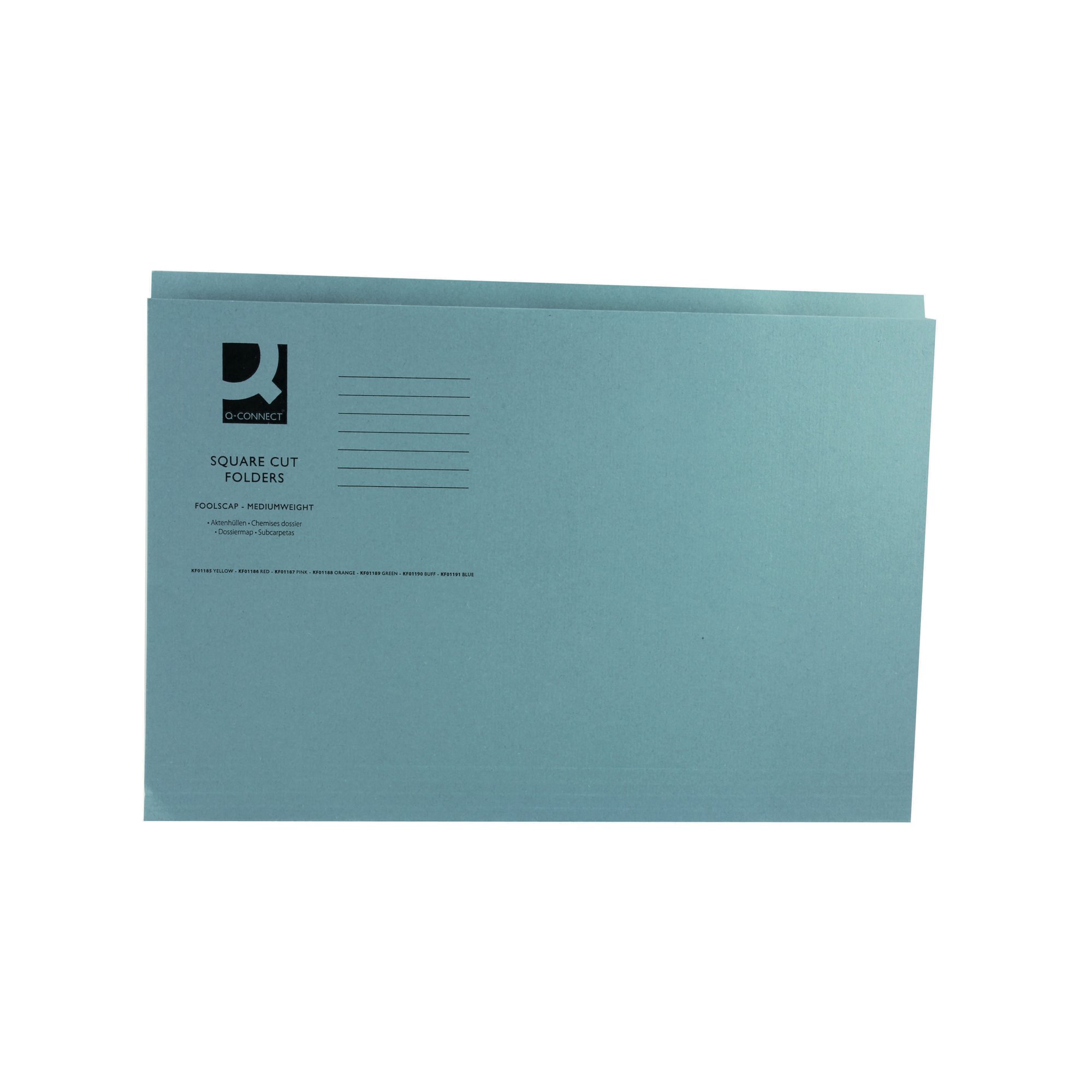 Q-CONNECT SQ CUT FOLDER FC BLU PK100