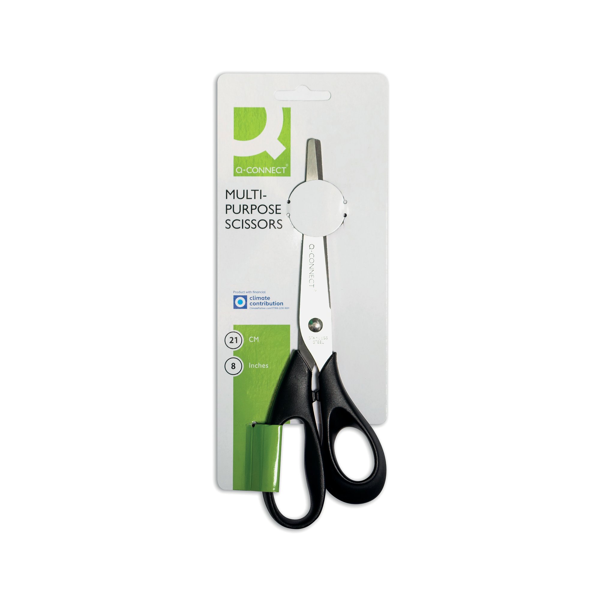 Q-CONNECT SCISSORS 210MM SSTEEL BLK