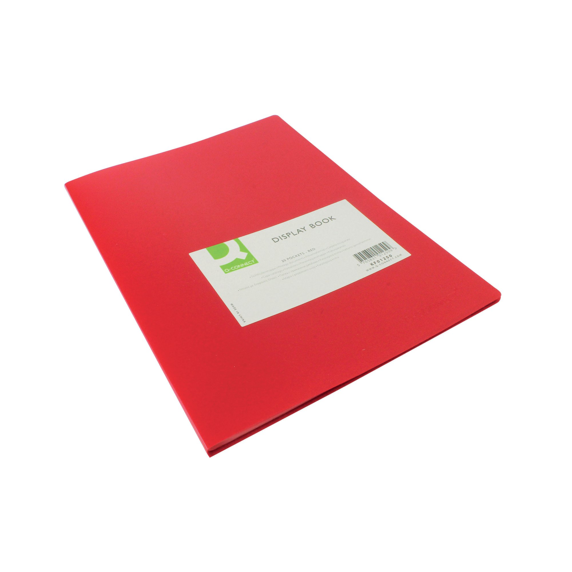 Q-CONNECT DISPLAY BOOK 20 POCKET RED
