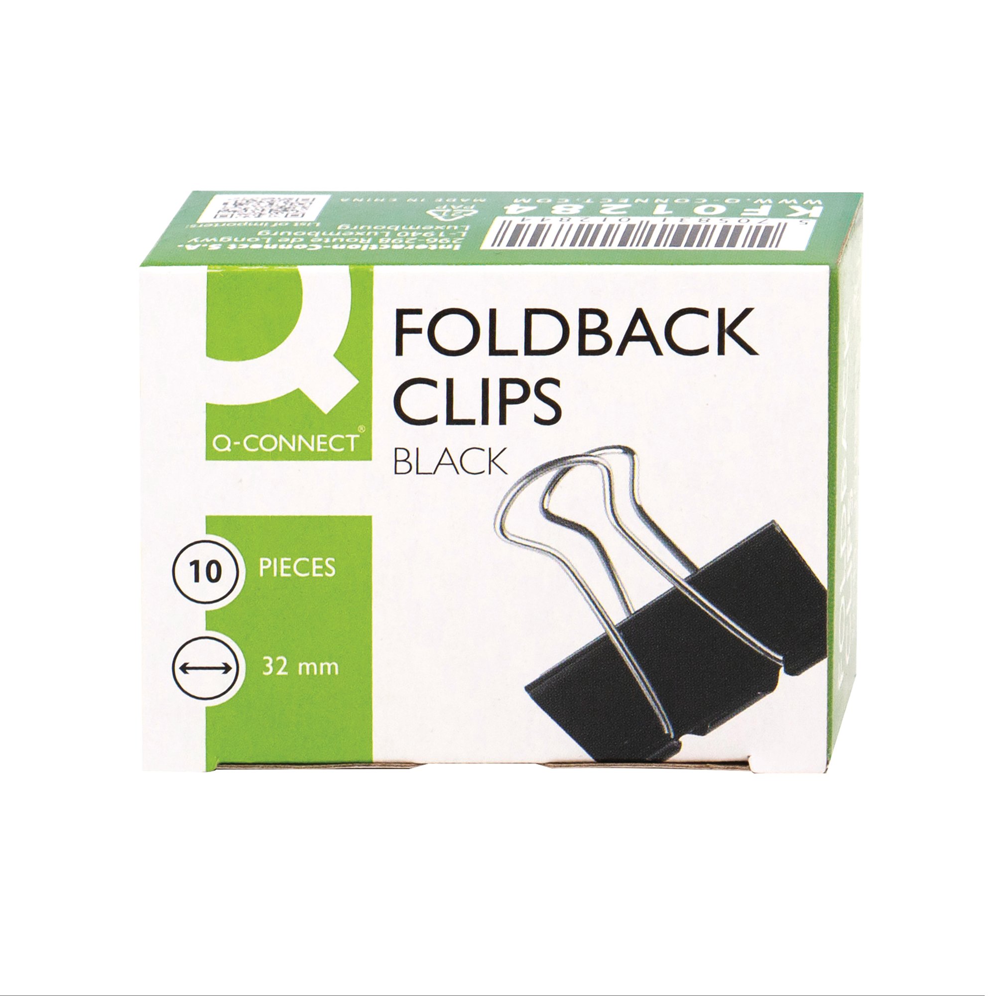 Q-CONNECT FOLDBACK CLIP 32MM PK10