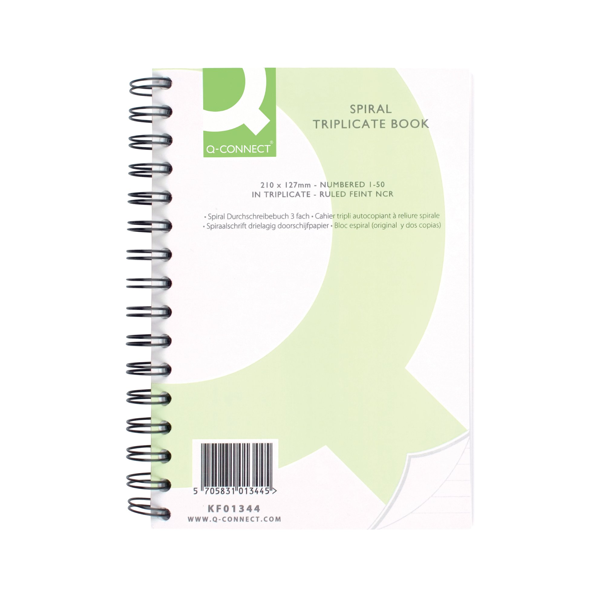 Q-CONNECT WIRO BOUND CRBNLESS BOOK