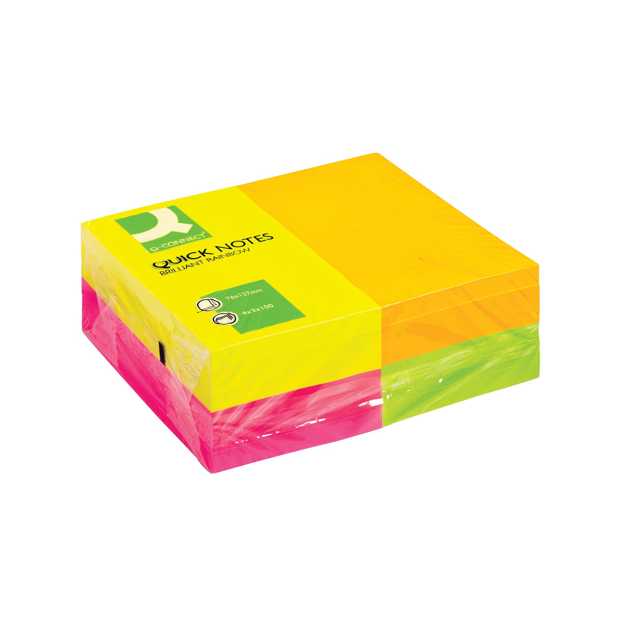 Q-CONNECT QUICK NOTE RP PAD AST PK12