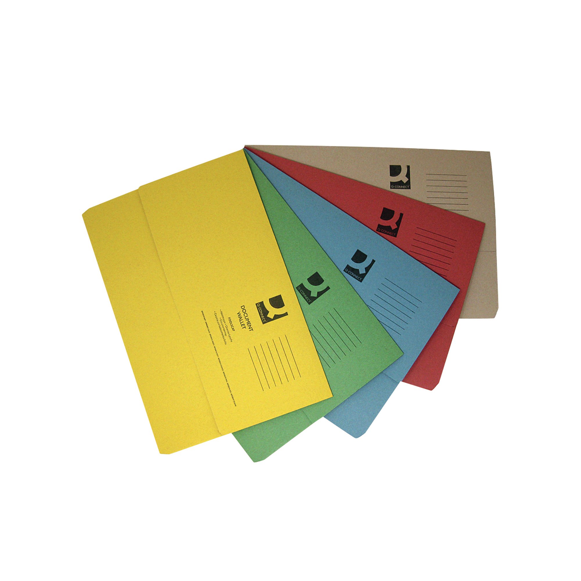 Q-CONNECT DOC WALLET FS AST PK50