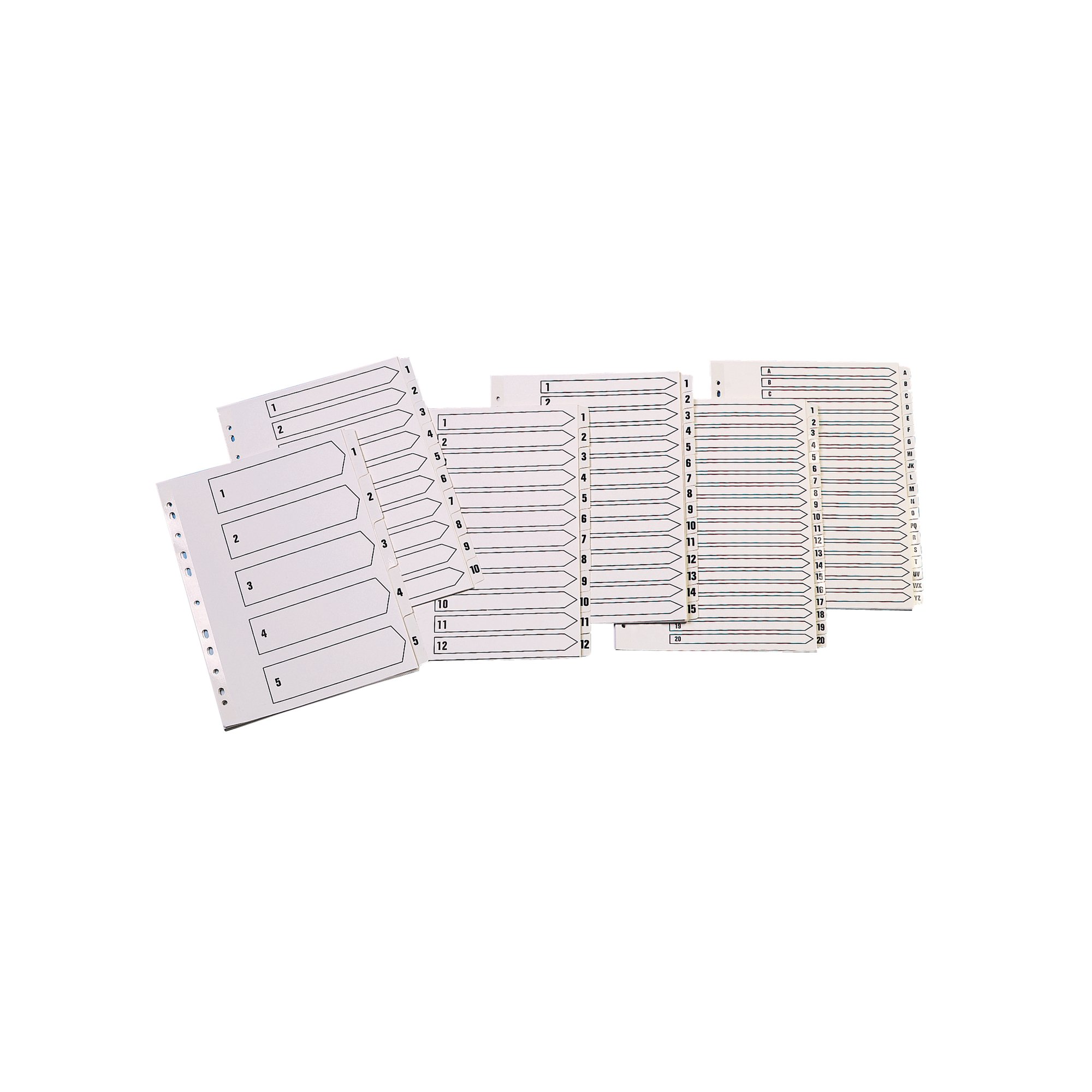 Q-CONNECT 1-5 INDEX CLEAR TAB WHT
