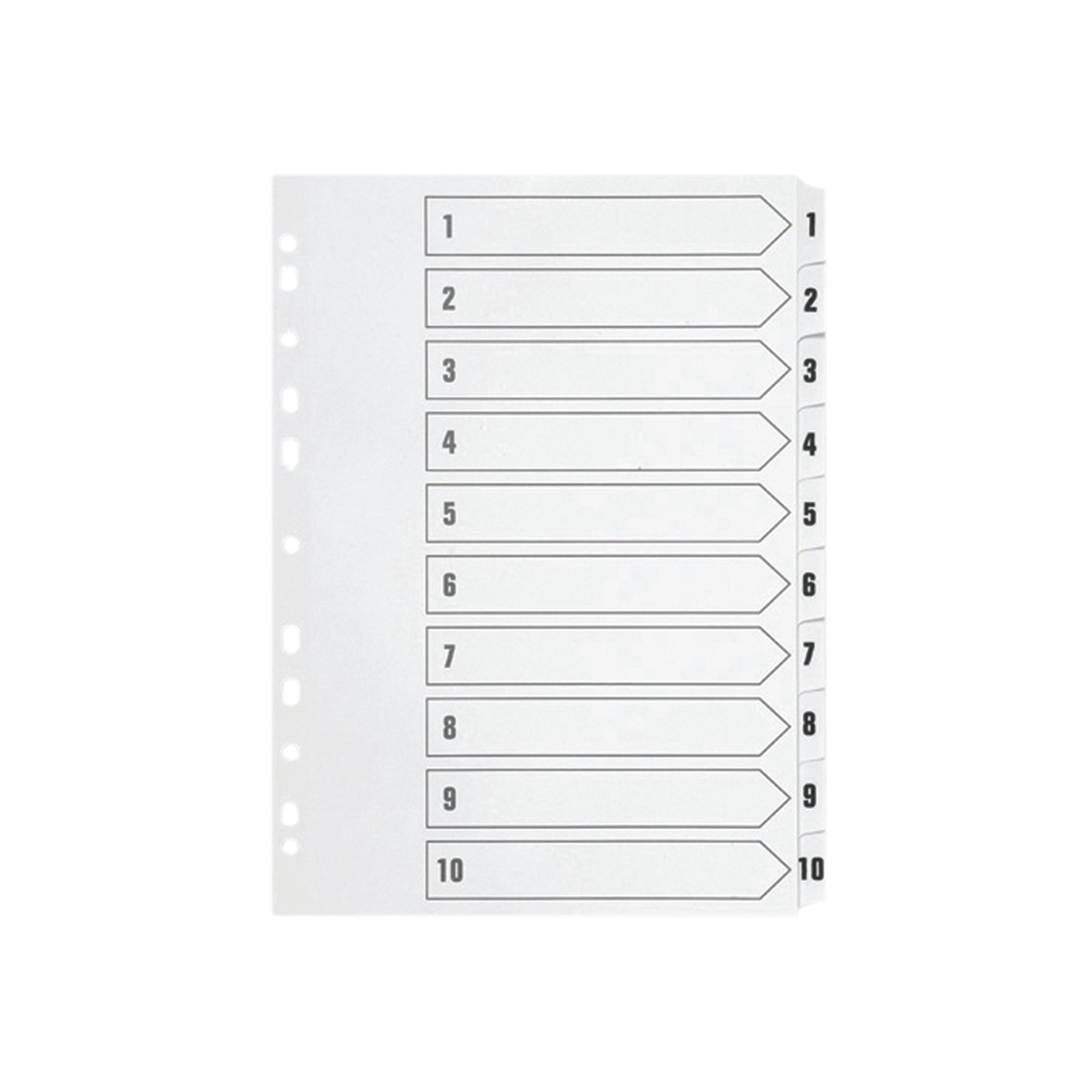 Q CONNECT INDEX 1-10 BRD REINF WHITE