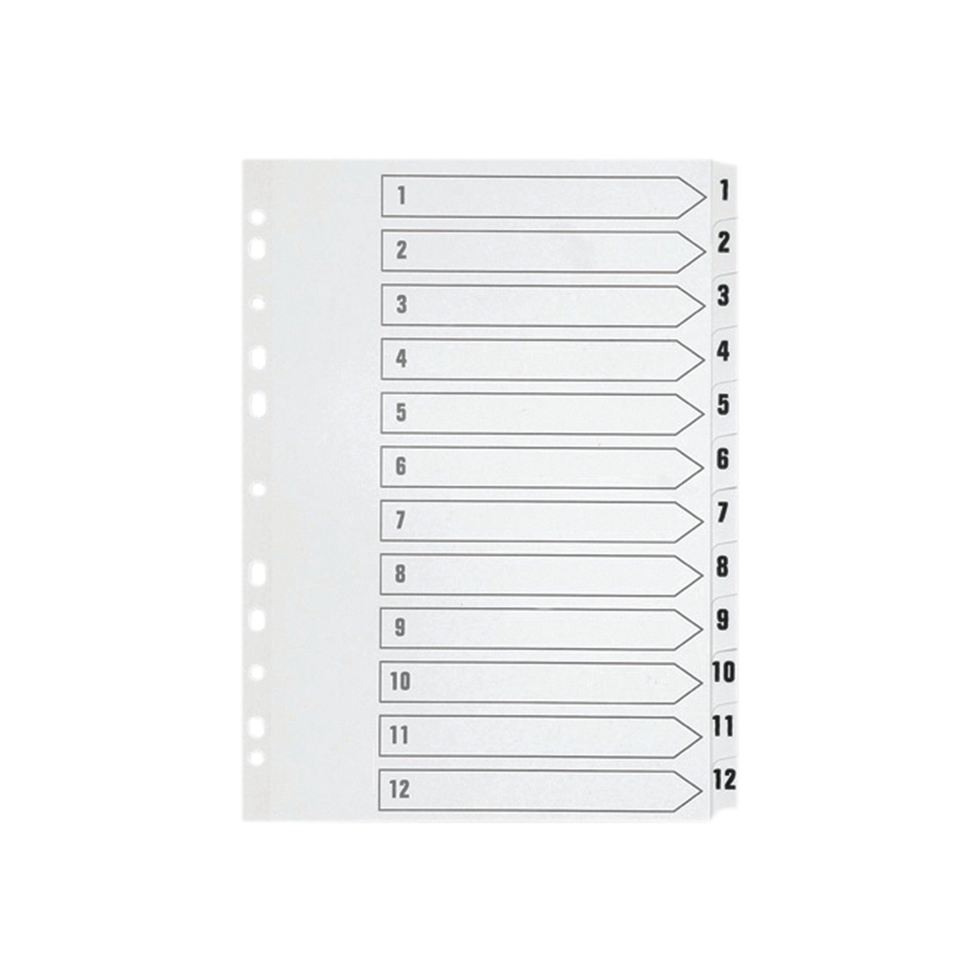 Q-CONNECT INDEX 1-12 BRD REINF WHITE