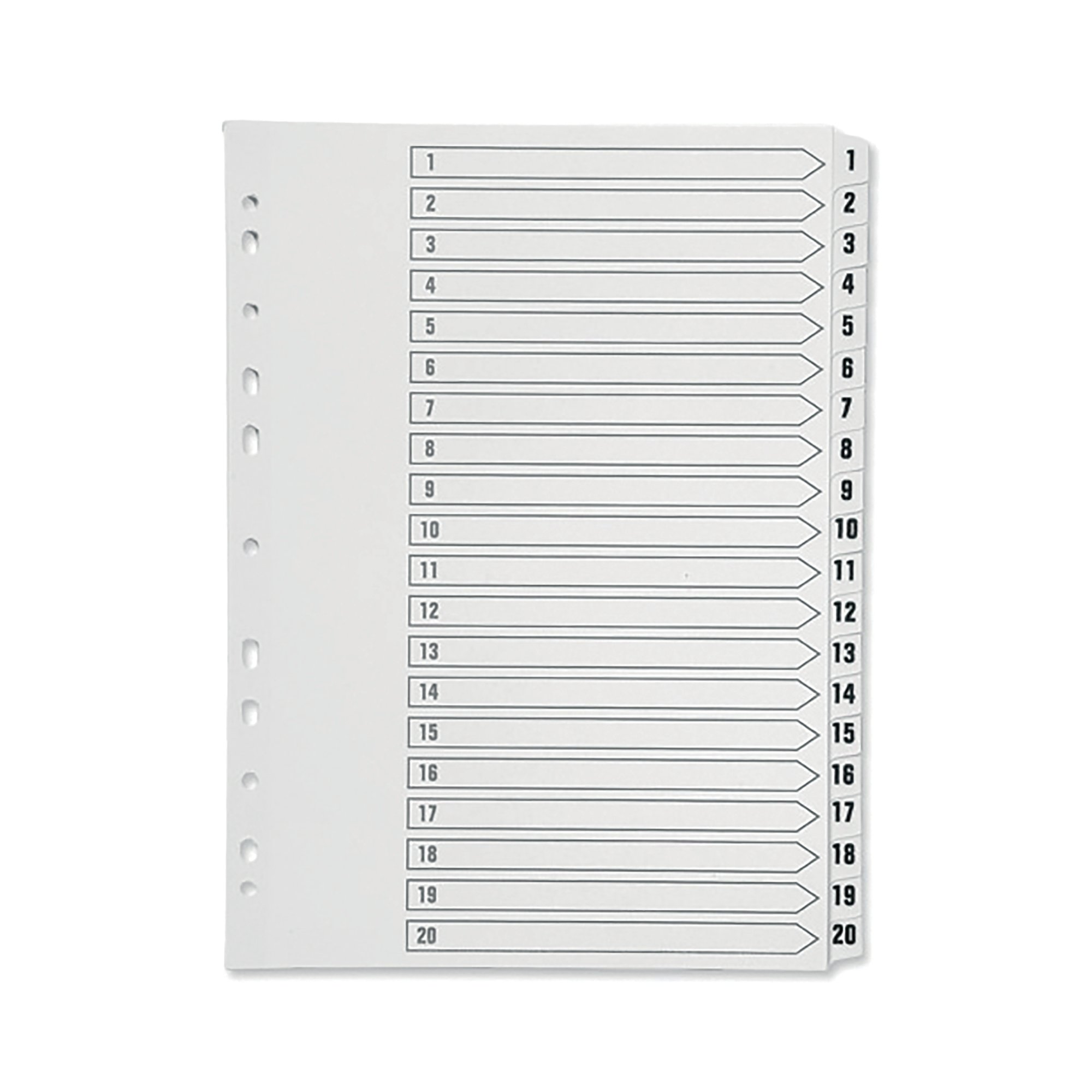 Q-CONNECT INDEX 1-20 BRD REINF WHITE