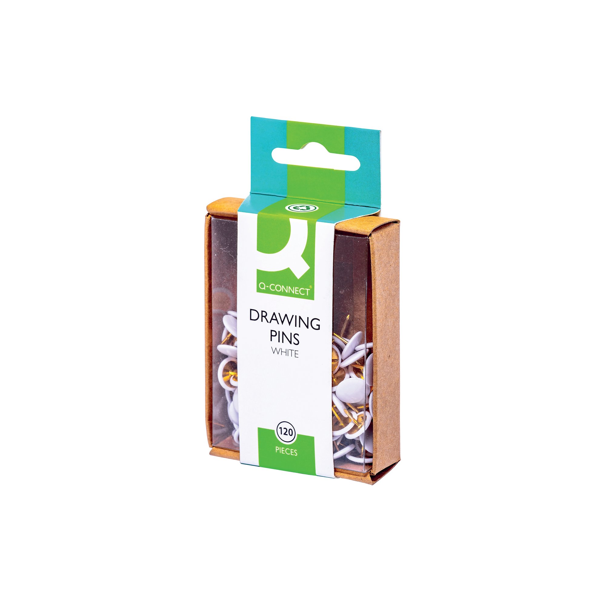 Q-CONNECT DRAWING PIN WHITE PK1200