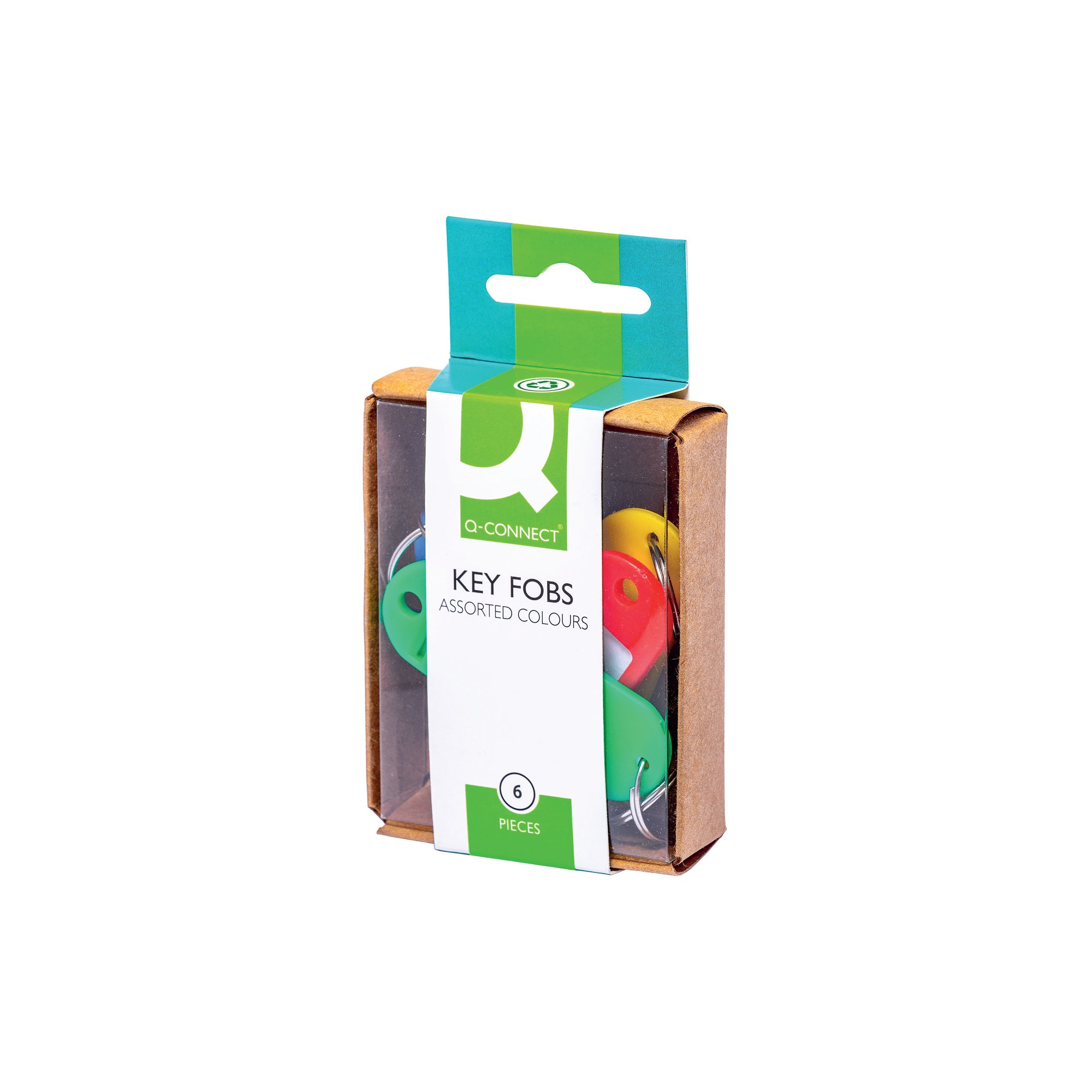 Q-CONNECT KEY FOBS ASSORTED PK6 PK10