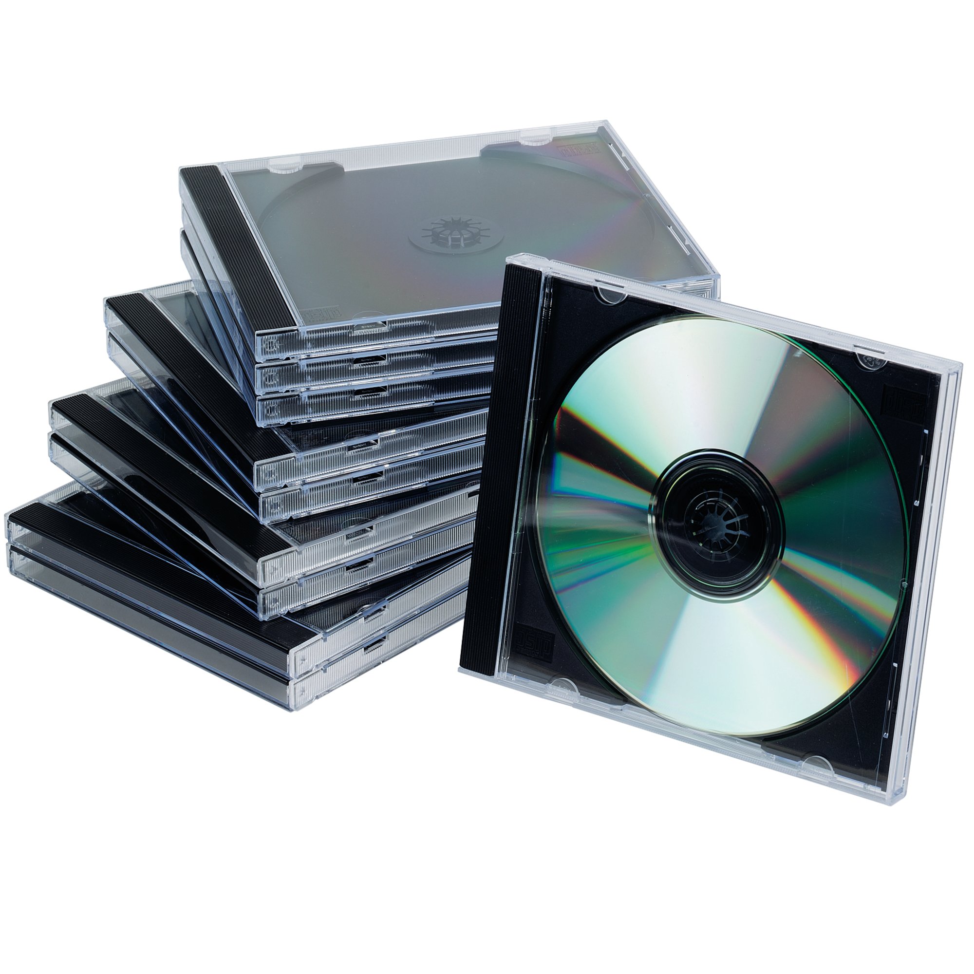 Q-CONNECT CD JEWEL CASE BLK/CLR PK10