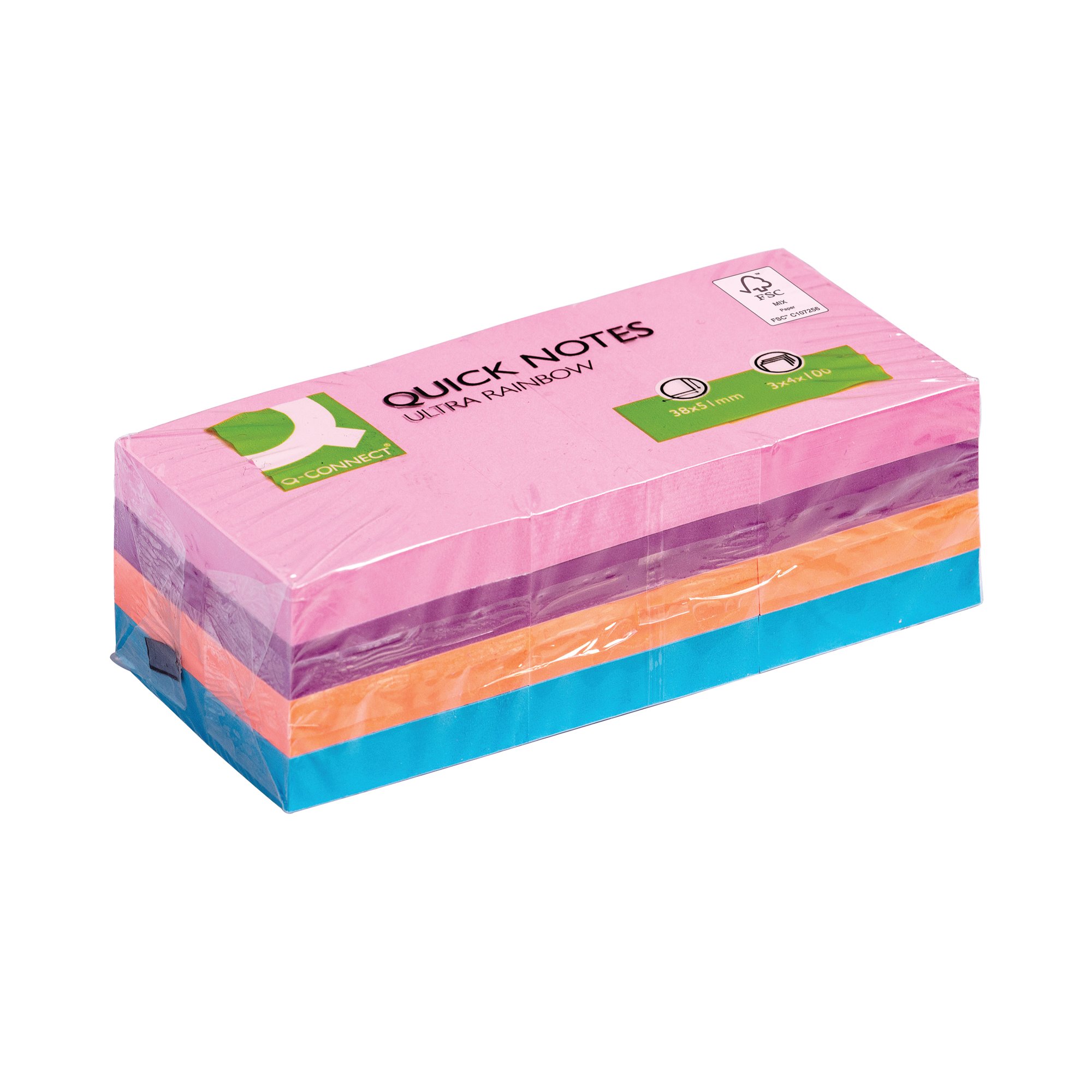 Q-CONNECT RB PAD 38X51 100SH AST P12