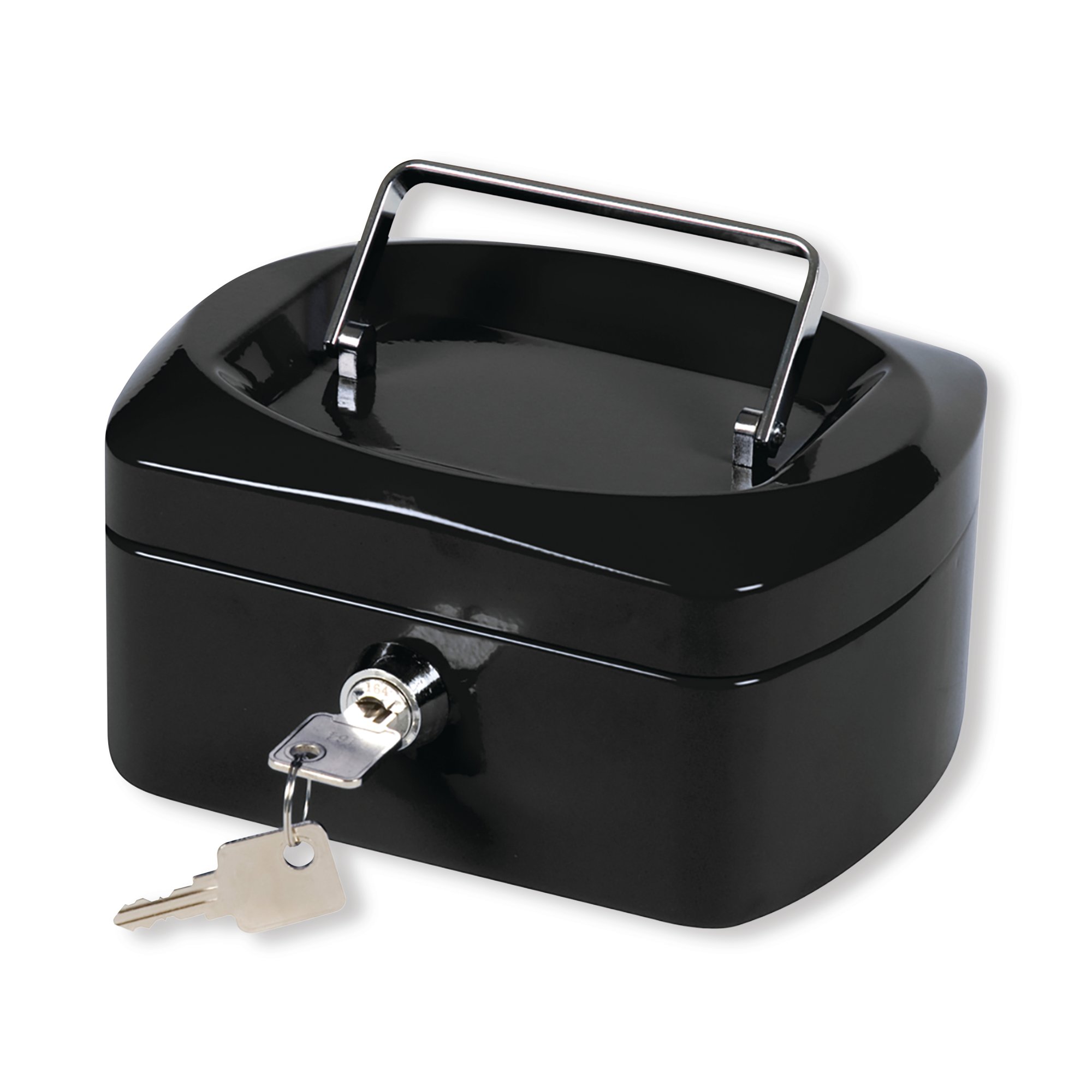 Q-CONNECT 6 INCH BLACK CASH BOX
