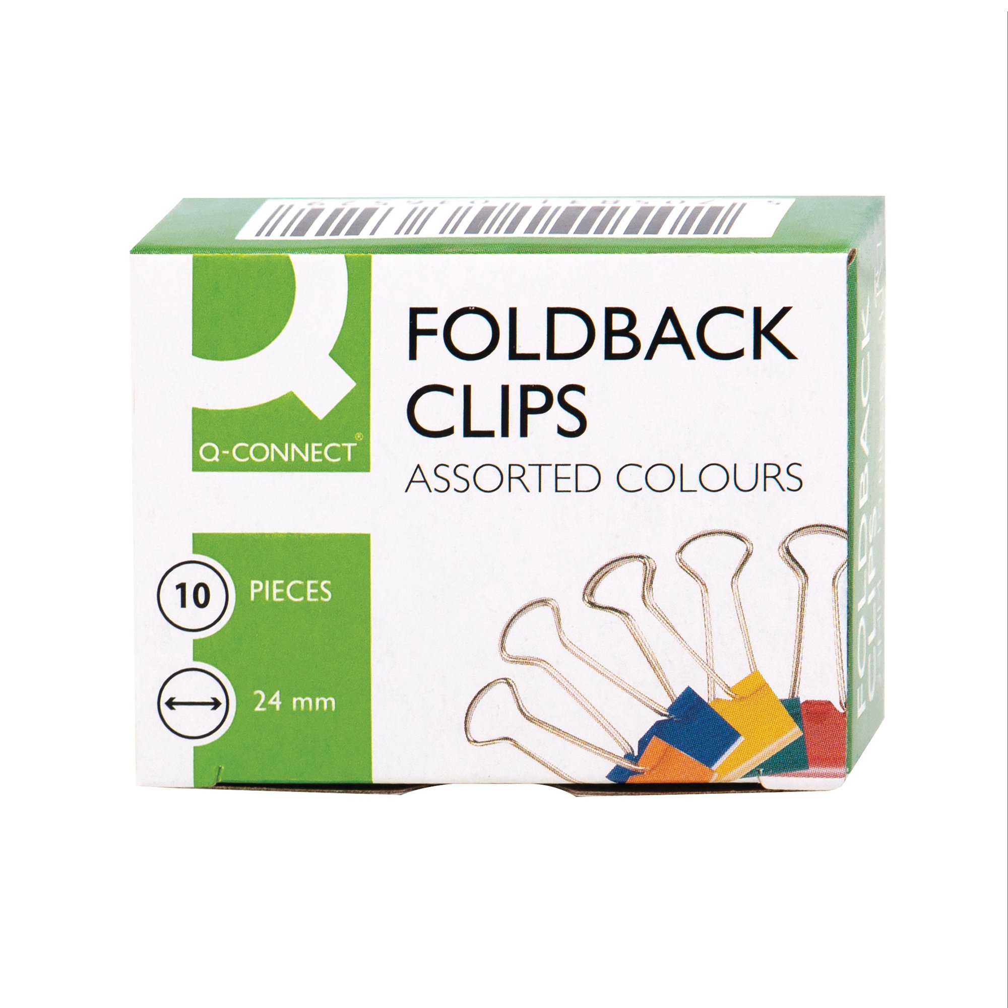 Q-CONNECT FOLDBACK CLIP ASSRTD PK10