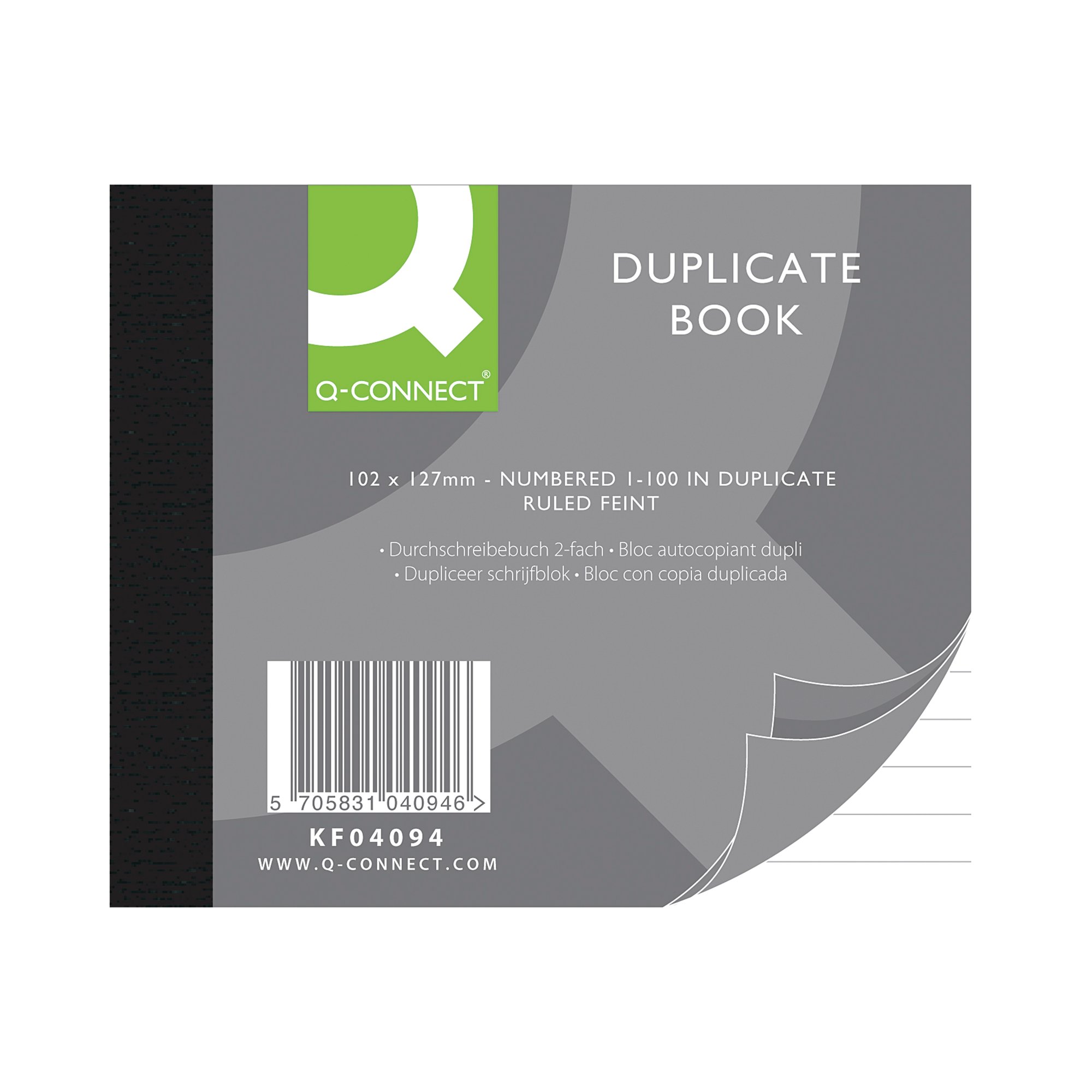 Q-CONNECT DUPLICATE BOOK 102X127MM