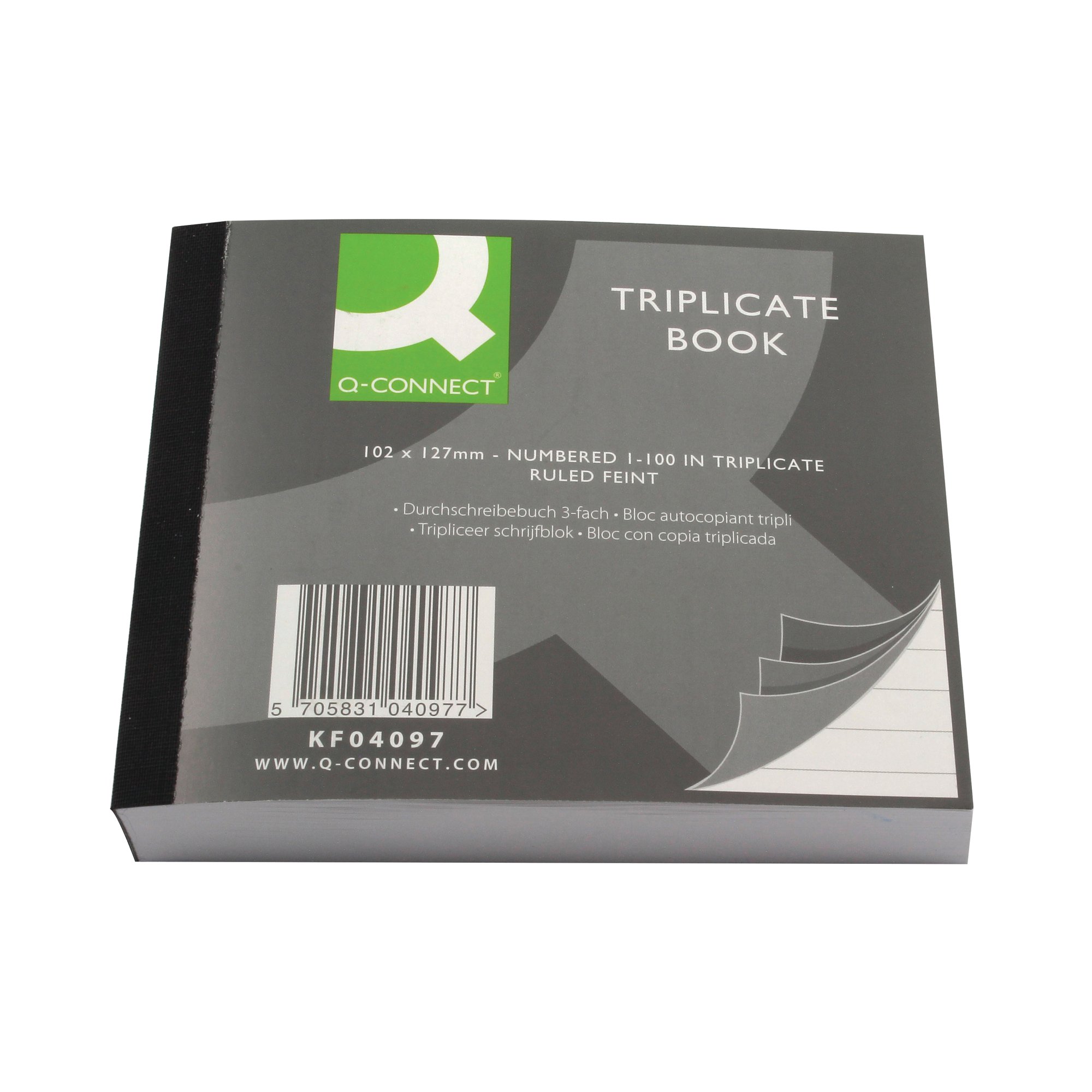 Q-CONNECT TRIPLICATE BOOK 102X127MM