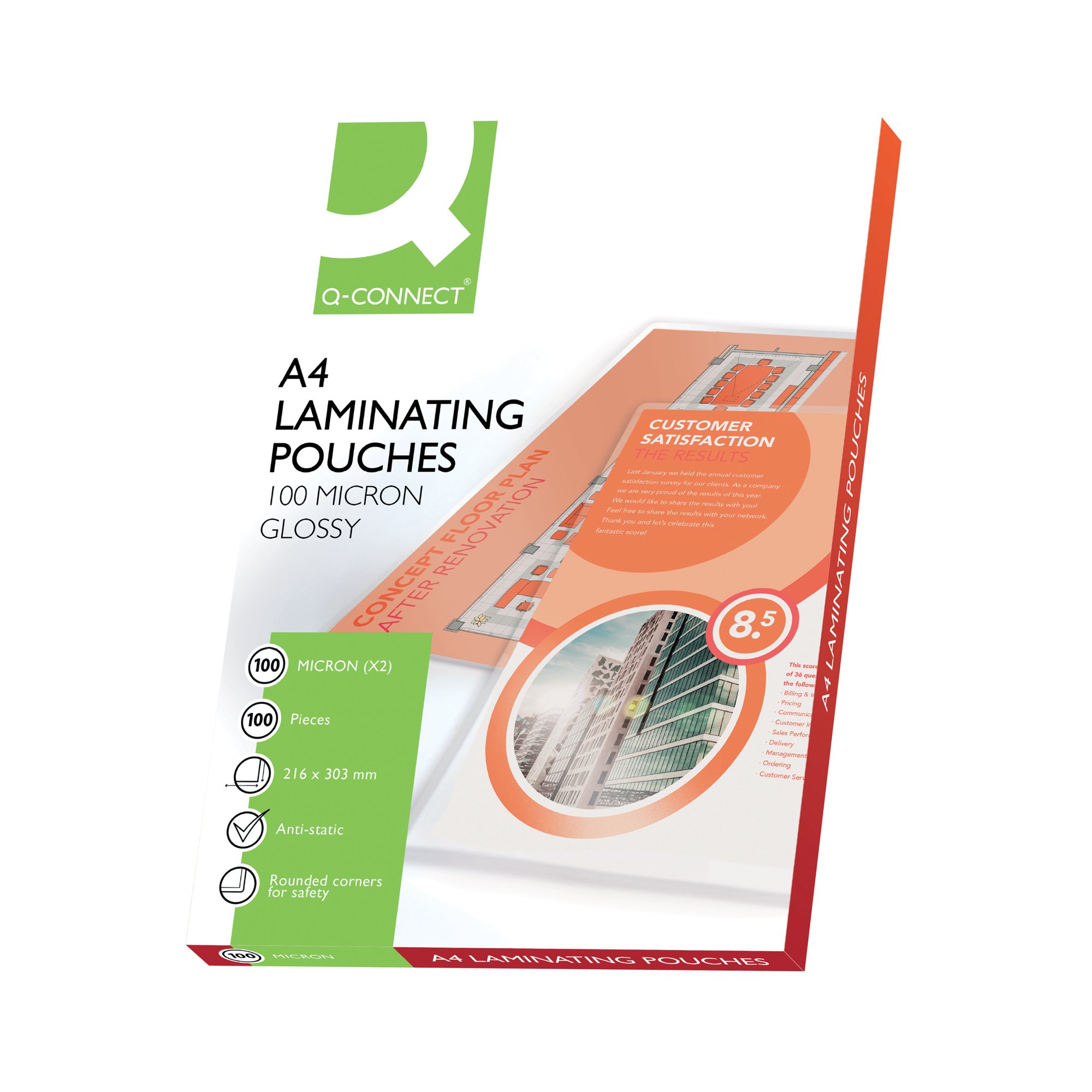 Q-CONNECT LAMINATING POUCH A4 PK100