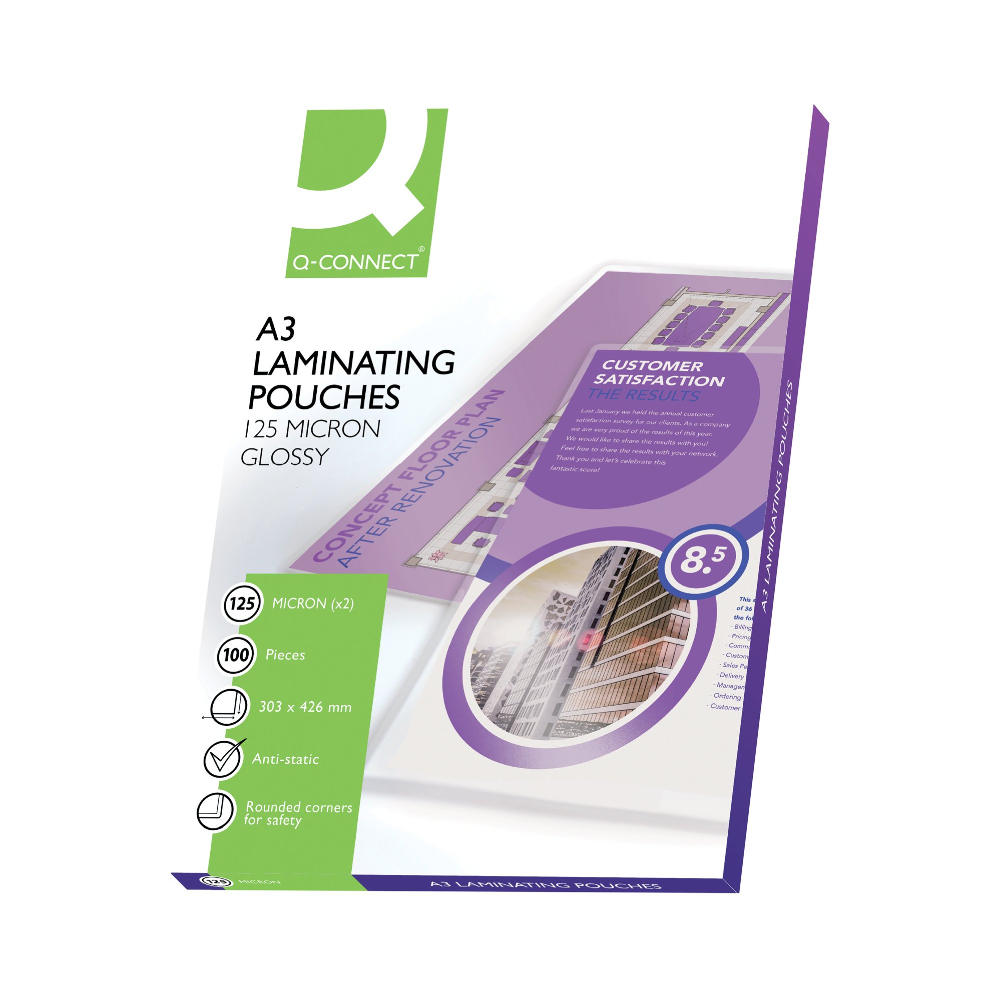 Q-CONNECT LAMINATING POUCH A3 PK100