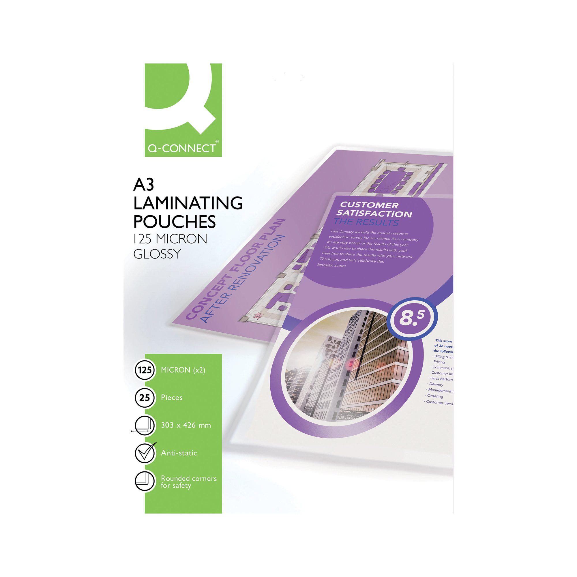 Q-CONNECT LAMINATING POUCH A3 PK25