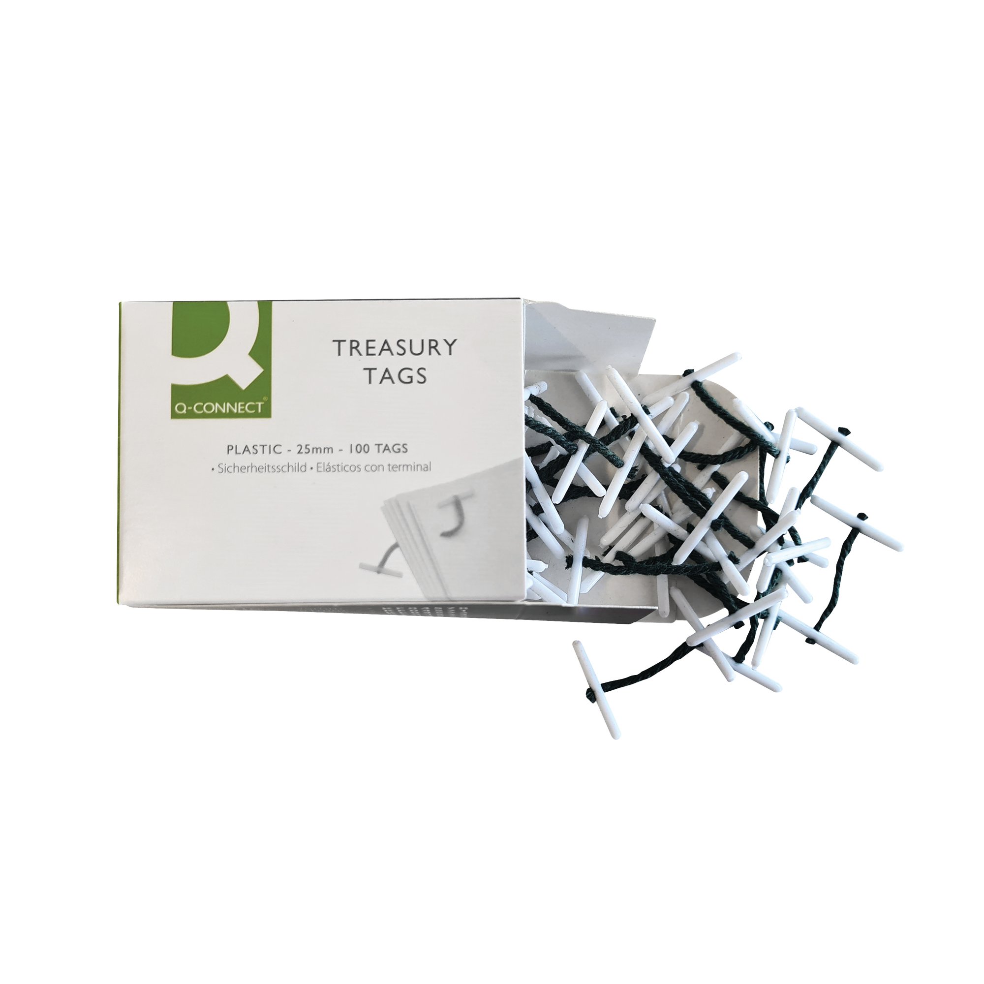 Q-CONNECT P/END TREAS TAG 25MM PK100